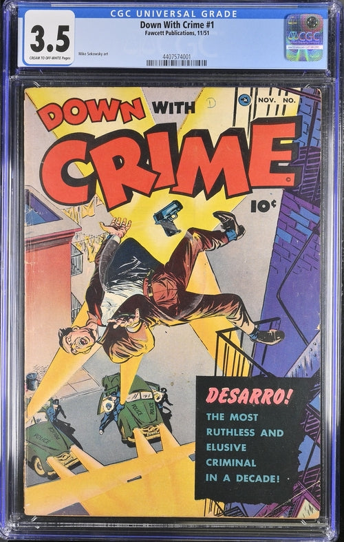 Down With Crime #1 CGC 3.5