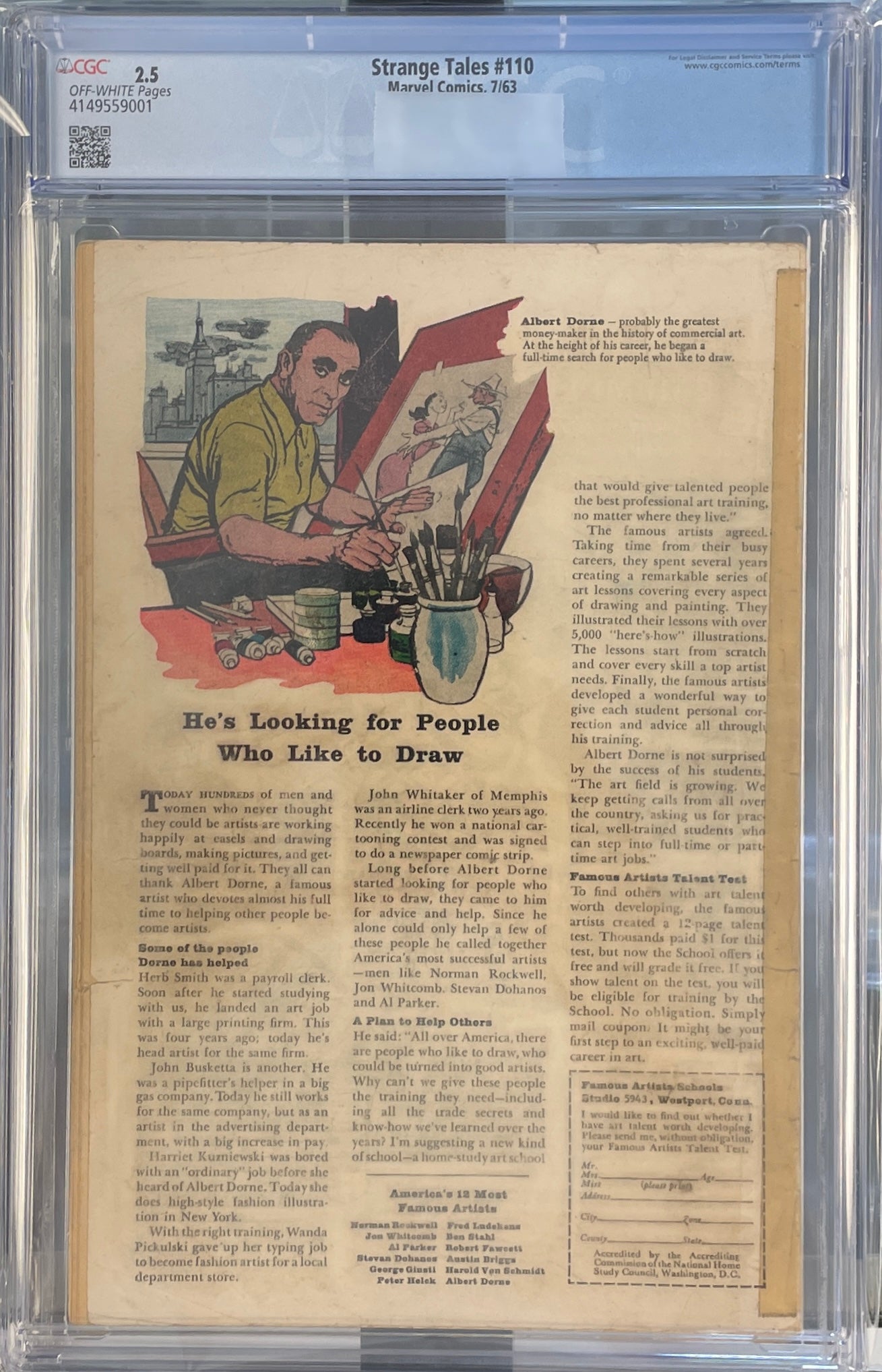 Strange Tales Vol.1 #110 CGC 2.5