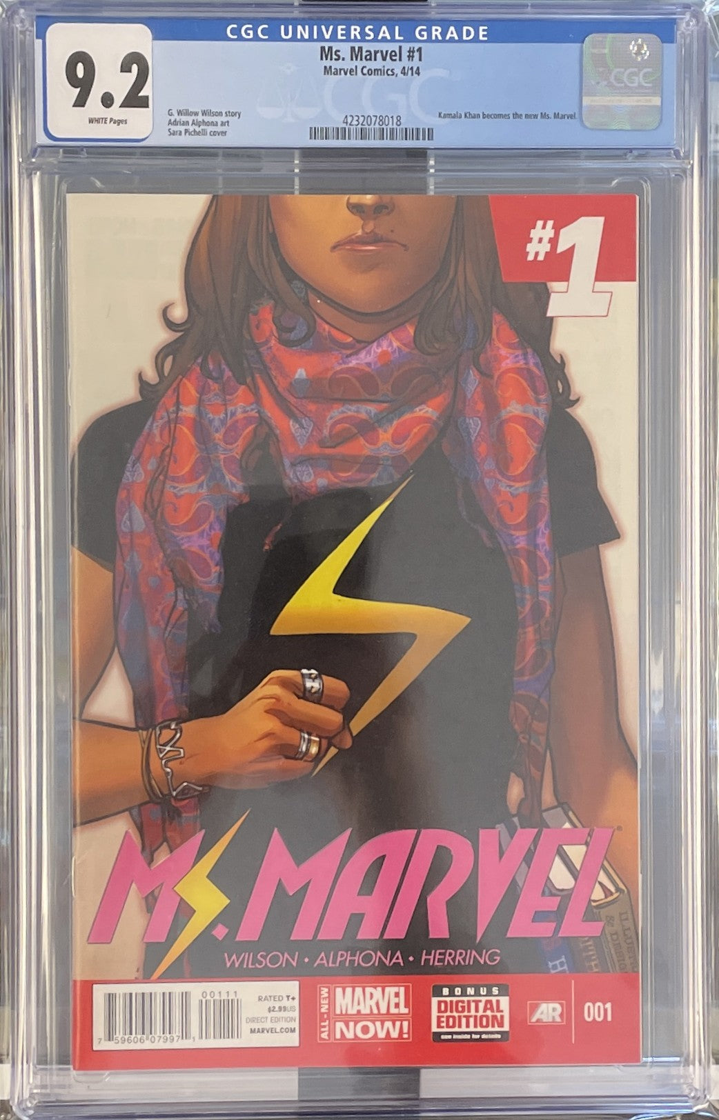 Ms Marvel (2014) #1 CGC 9.2