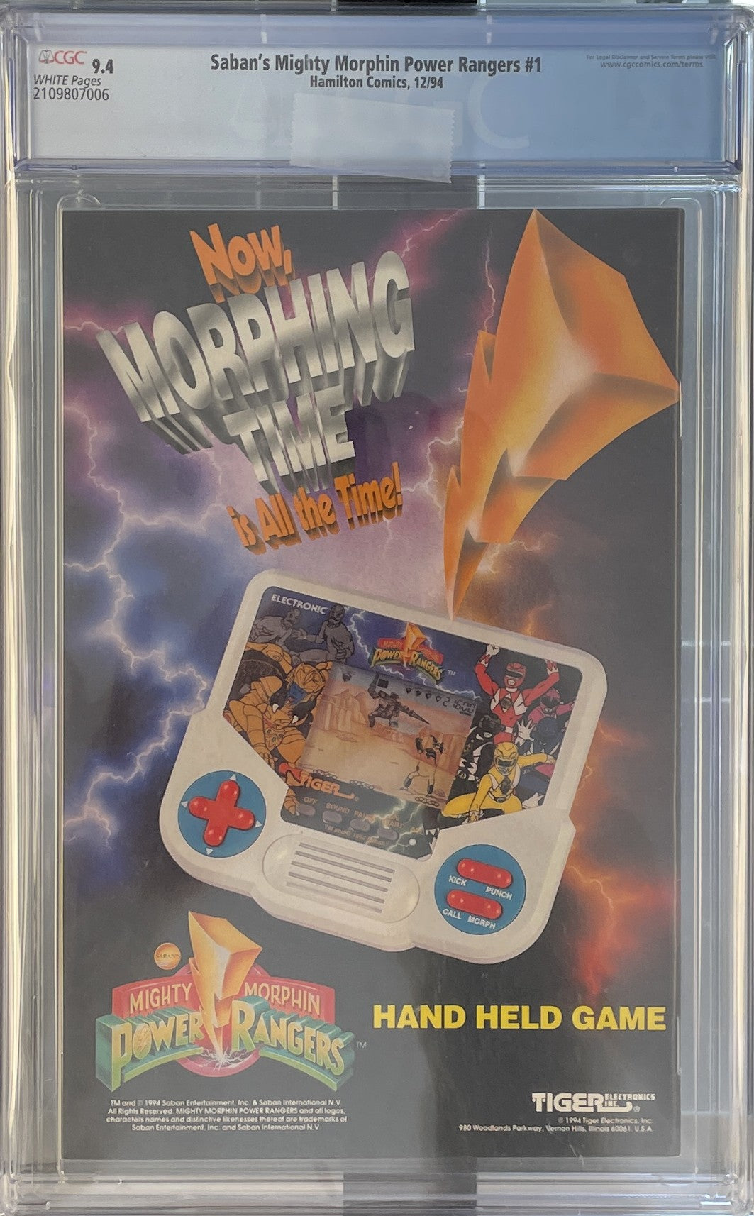 Mighty Morphin Power Rangers (1994) #1 CGC 9.4