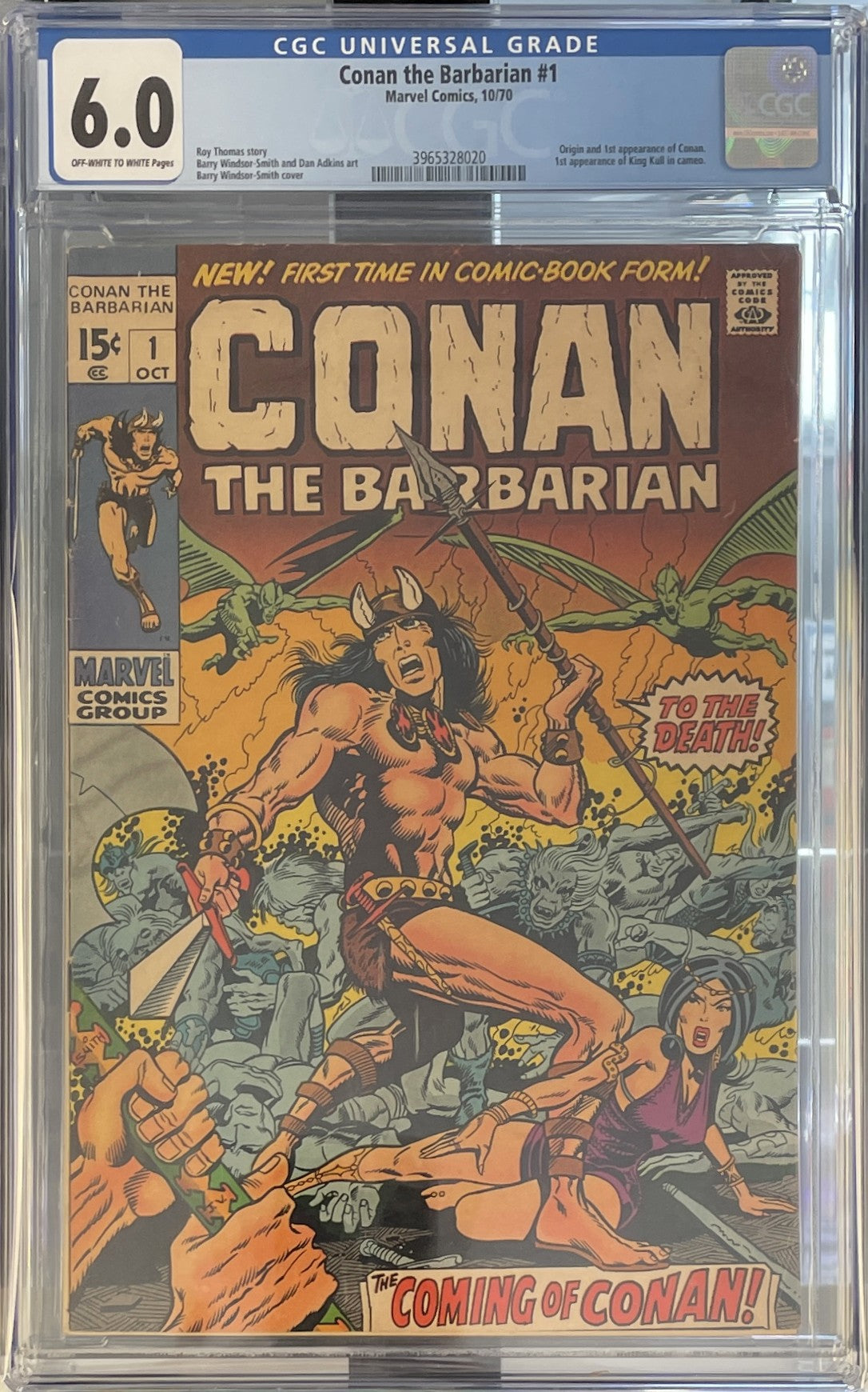 Conan the Barbarian (1970) #1 CGC 6.0