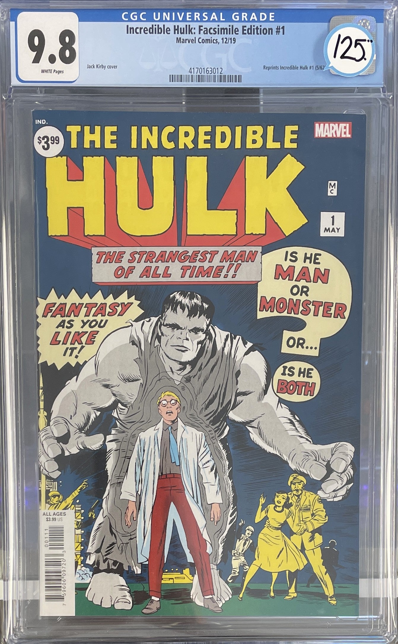 Incredible Hulk: Facsimile Edition Vol.1 #1 CGC 9.8