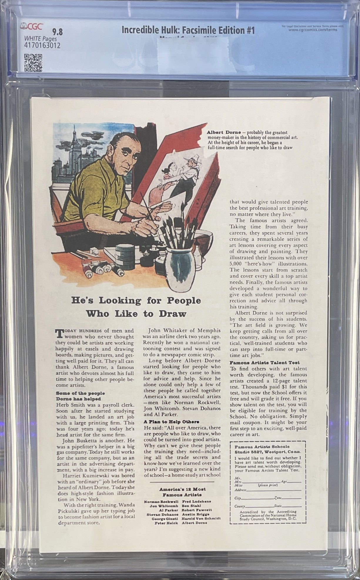 Incredible Hulk: Facsimile Edition Vol.1 #1 CGC 9.8