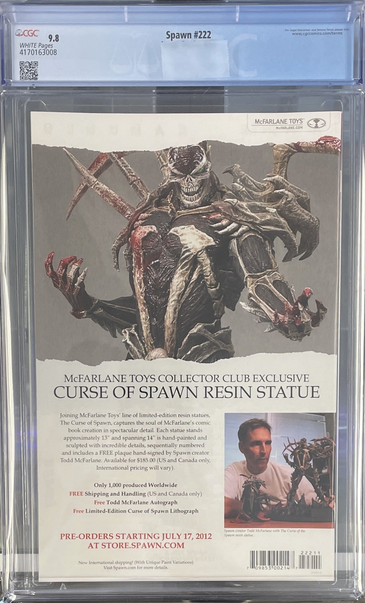 Spawn Vol.1 #222 CGC 9.8