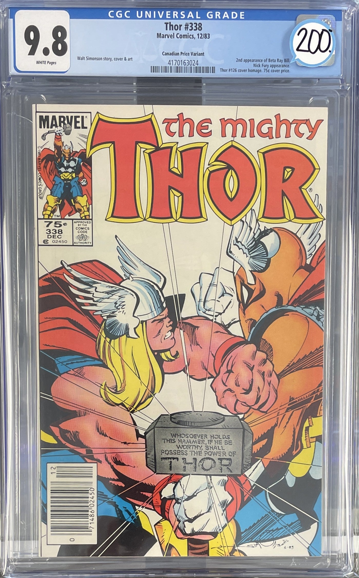Thor Vol.1 #338 CGC 9.8