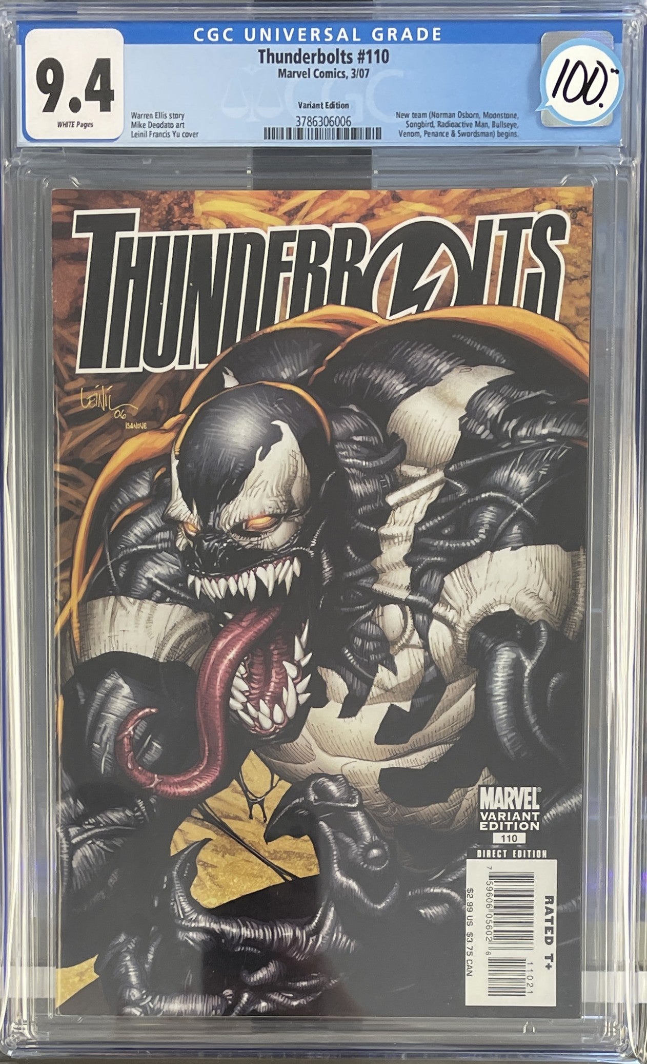 Thunderbolts (1997) #110 CGC 9.4
