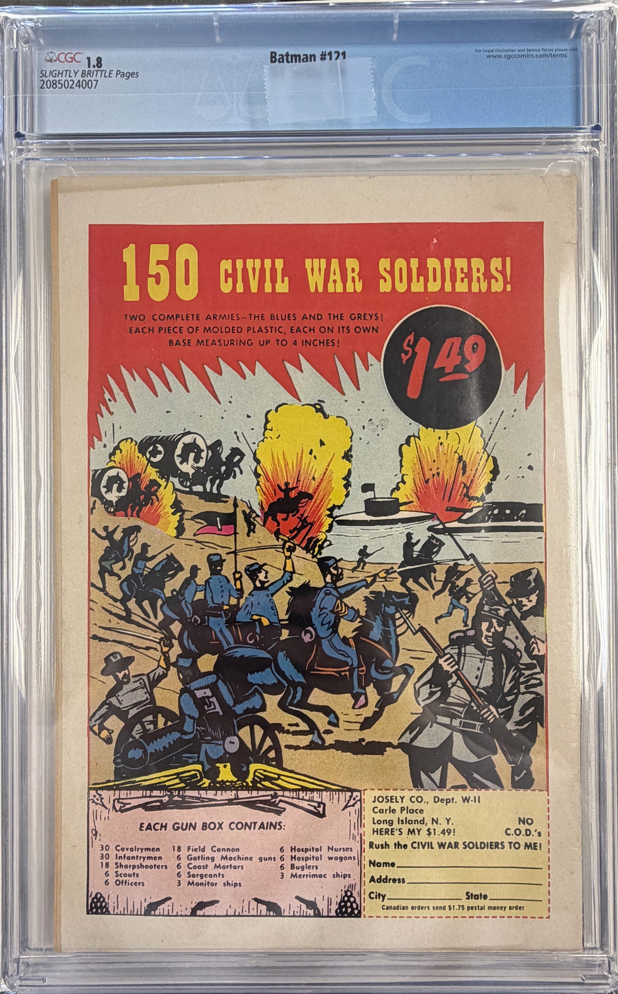 Batman (1940) #121 CGC 1.8