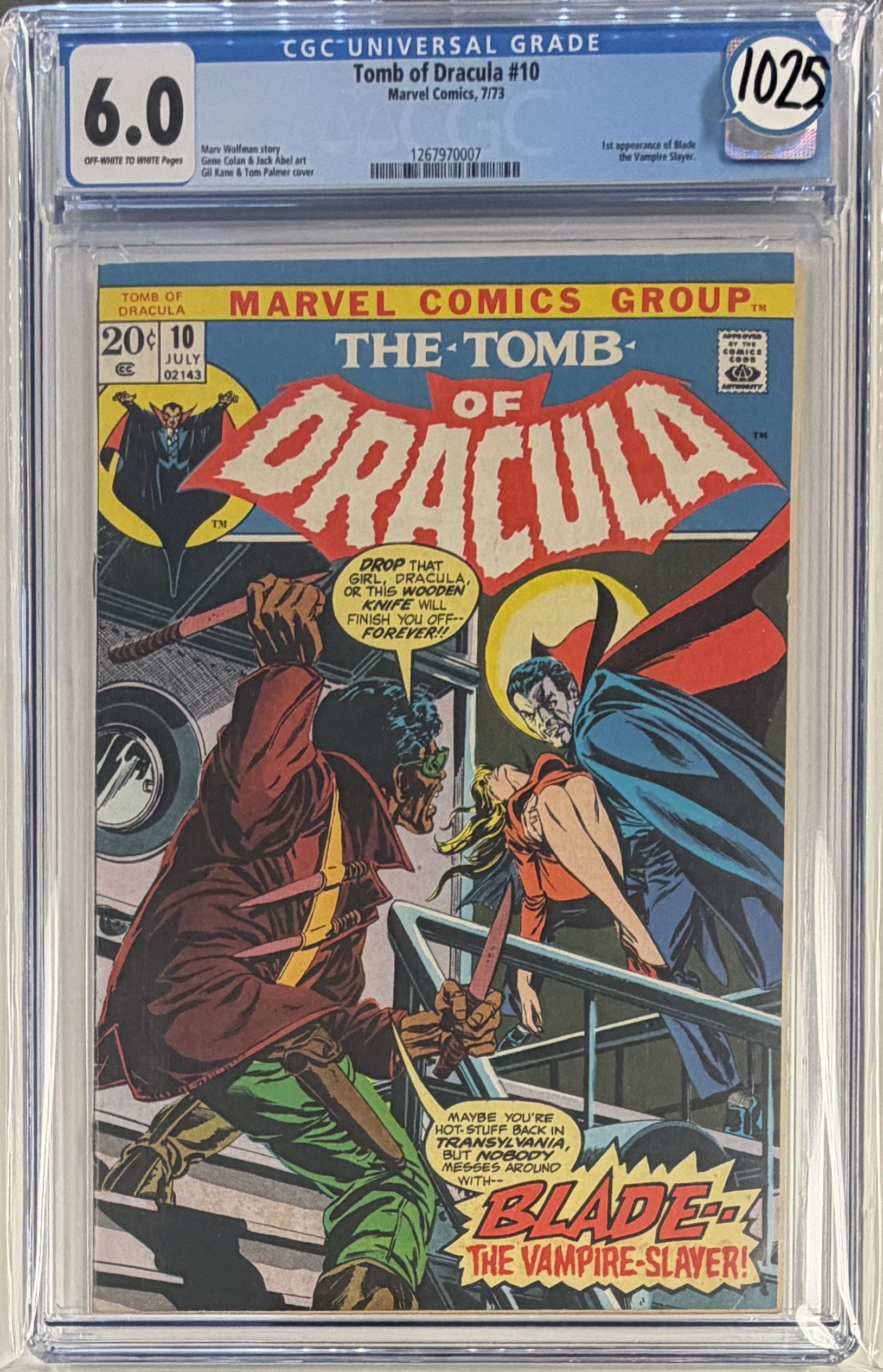 Tomb of Dracula Vol.1 #10 CGC 6.0