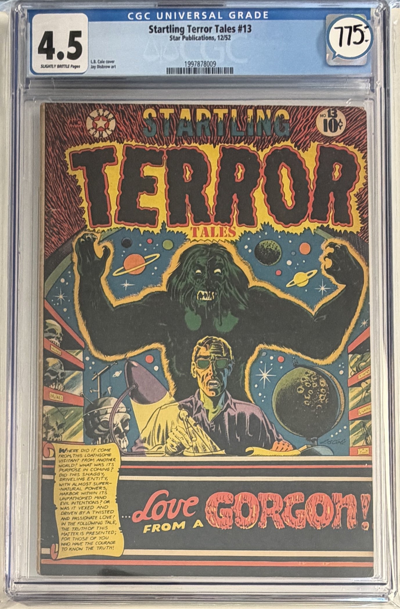 Startling Terror Tales Vol.1 #13 CGC 4.5