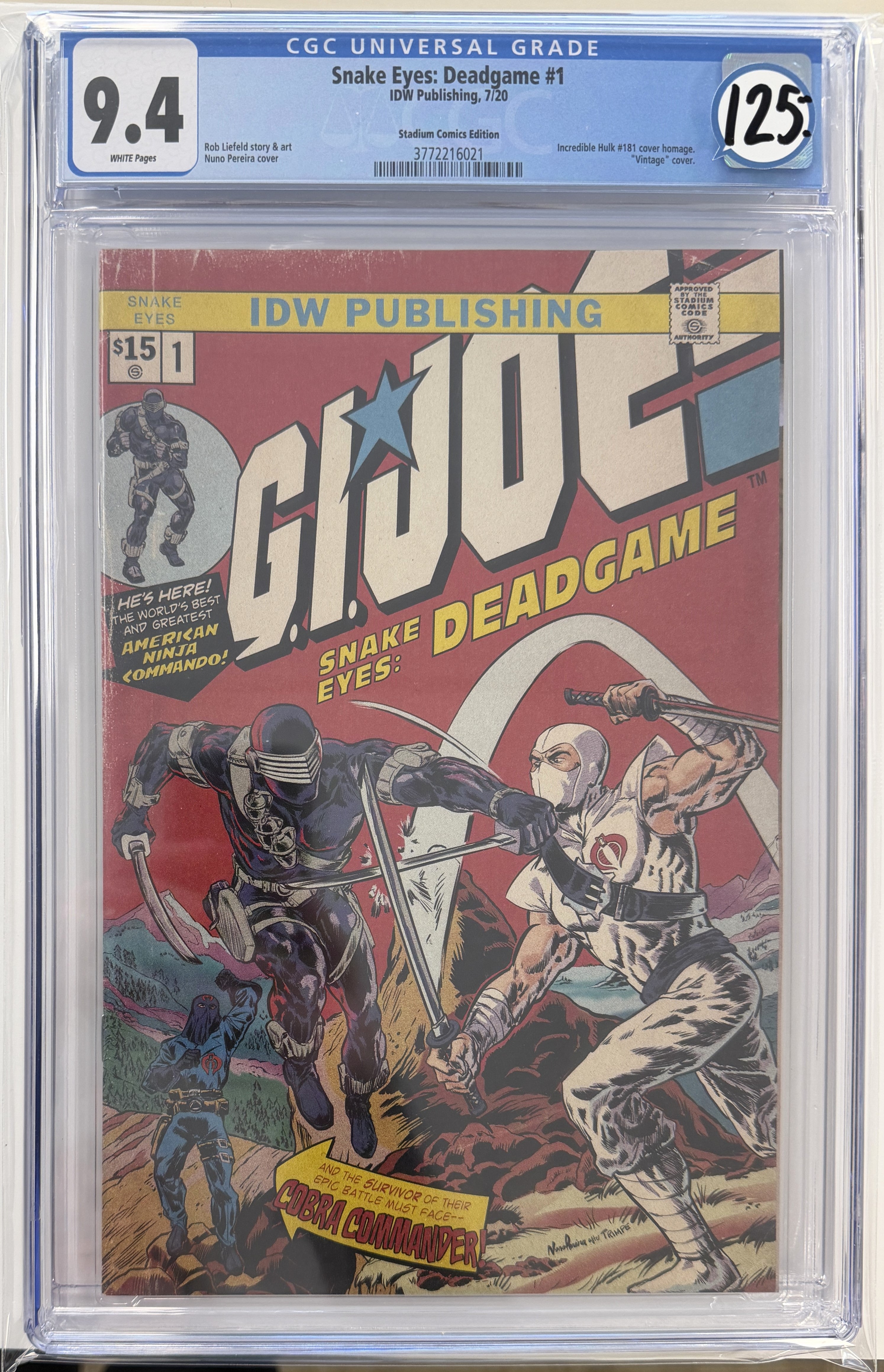 Snake Eyes: Deadgame #1 CGC 9.4