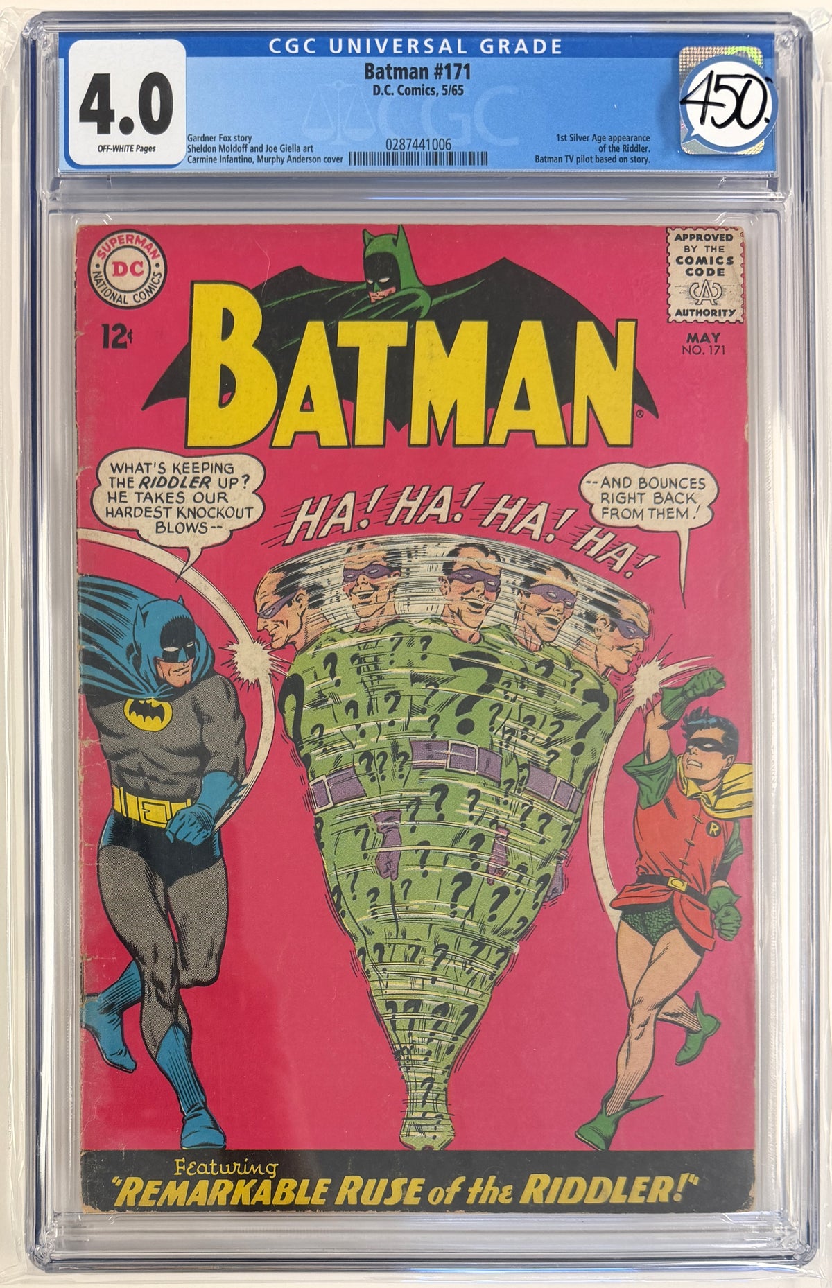 Batman (1940) #171 CGC 4.0