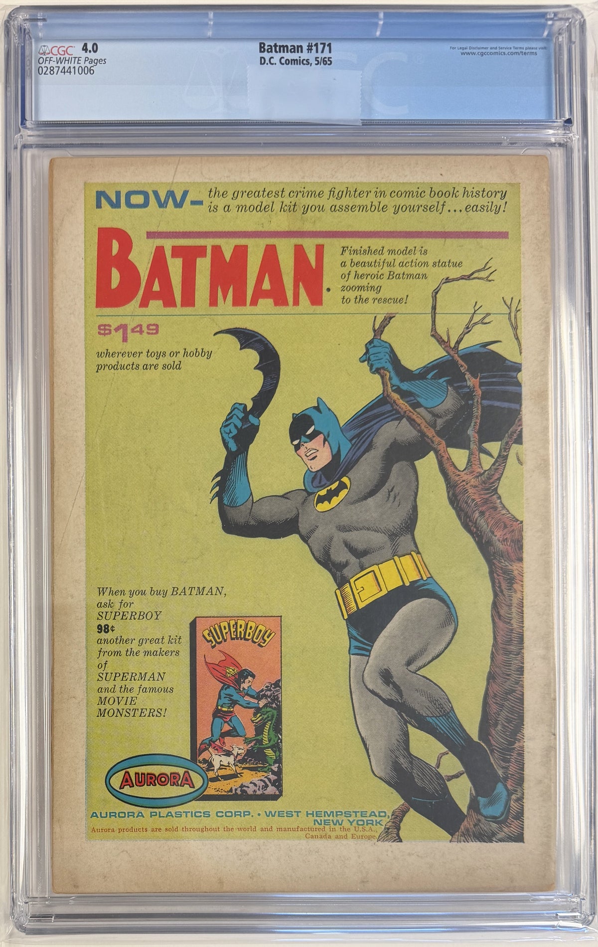 Batman (1940) #171 CGC 4.0
