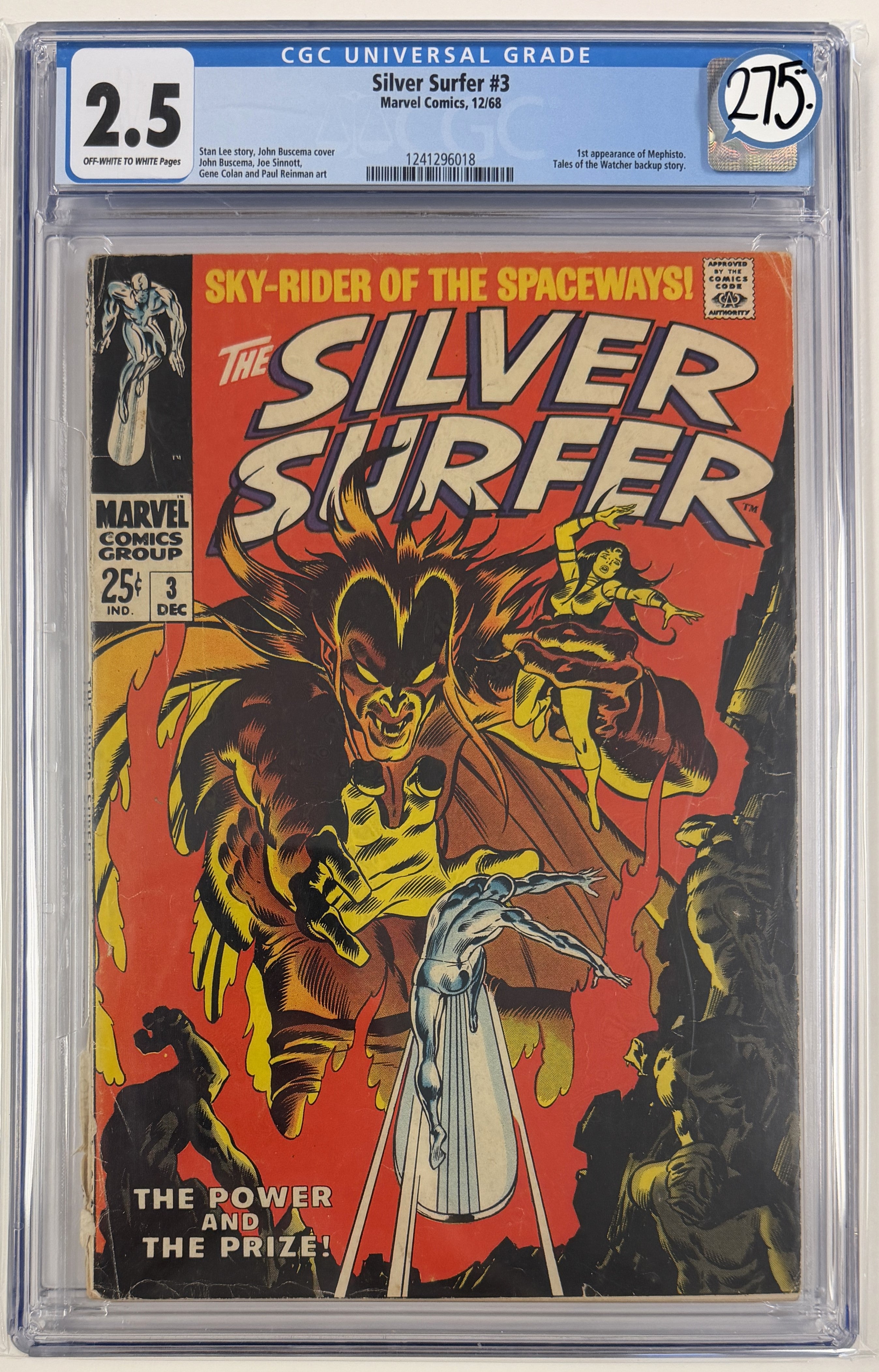 Silver Surfer Vol.1 #3 CGC 2.5