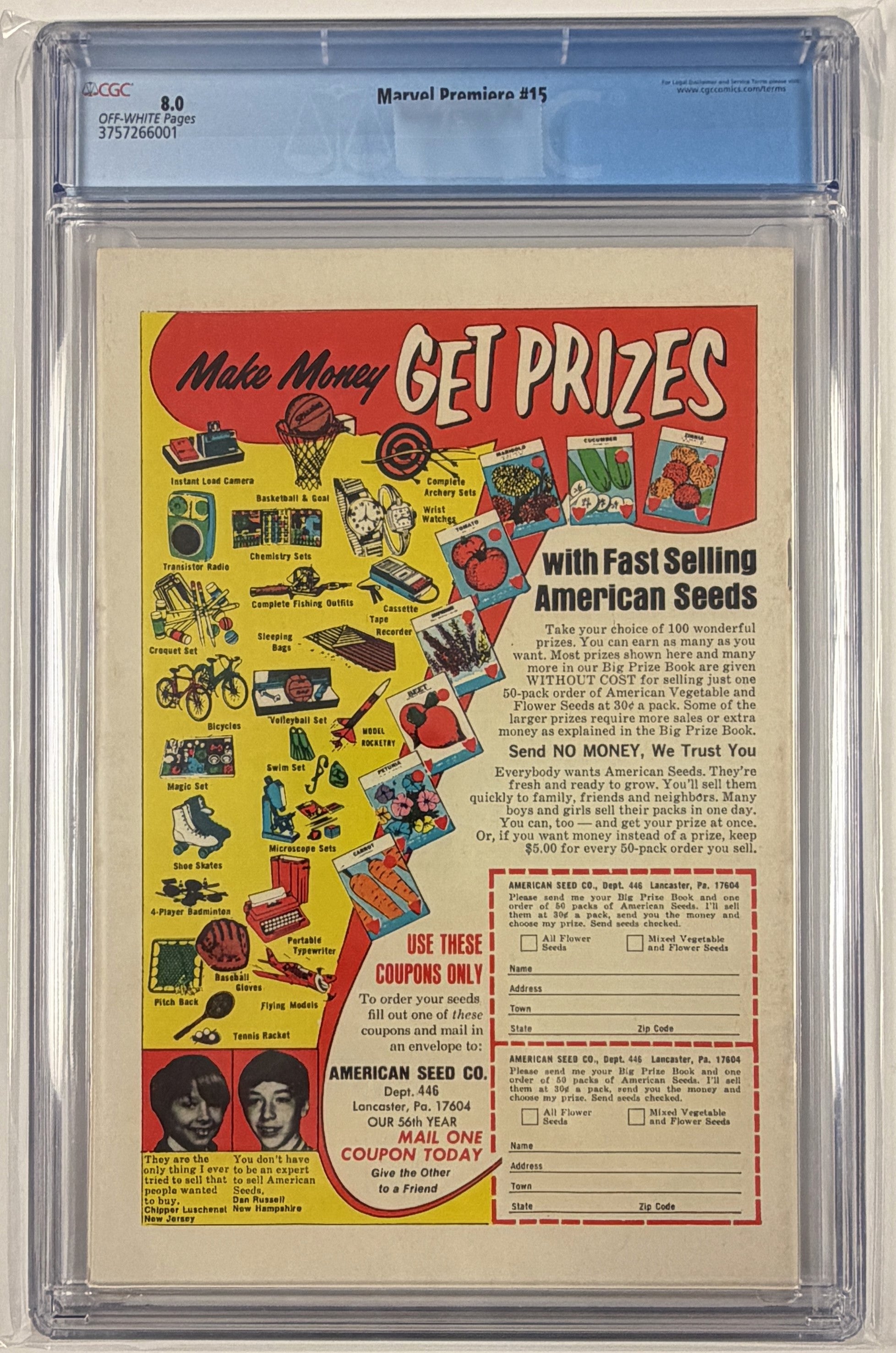 Marvel Premiere (1972) #15 CGC 8.0