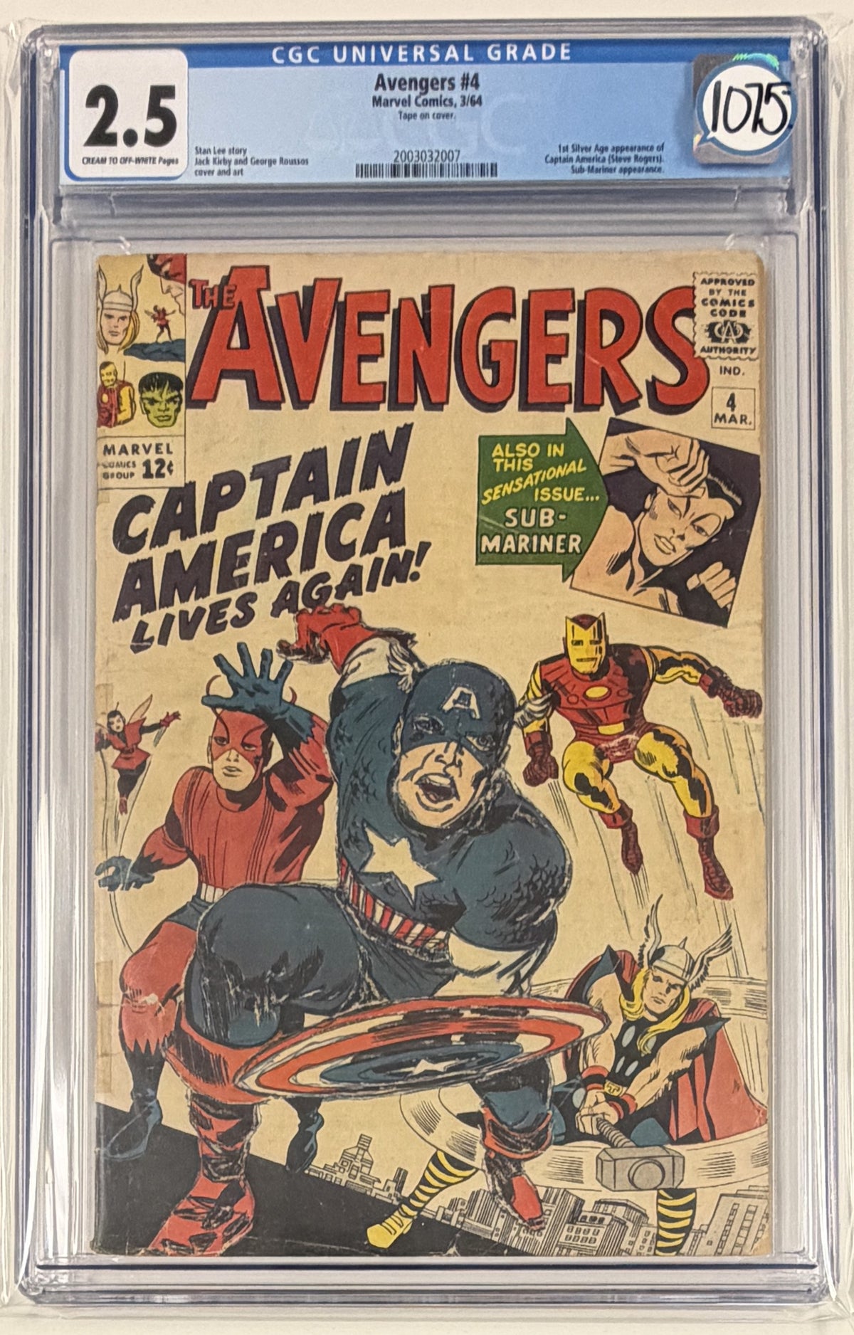 Avengers Vol.1 #4 CGC 2.5
