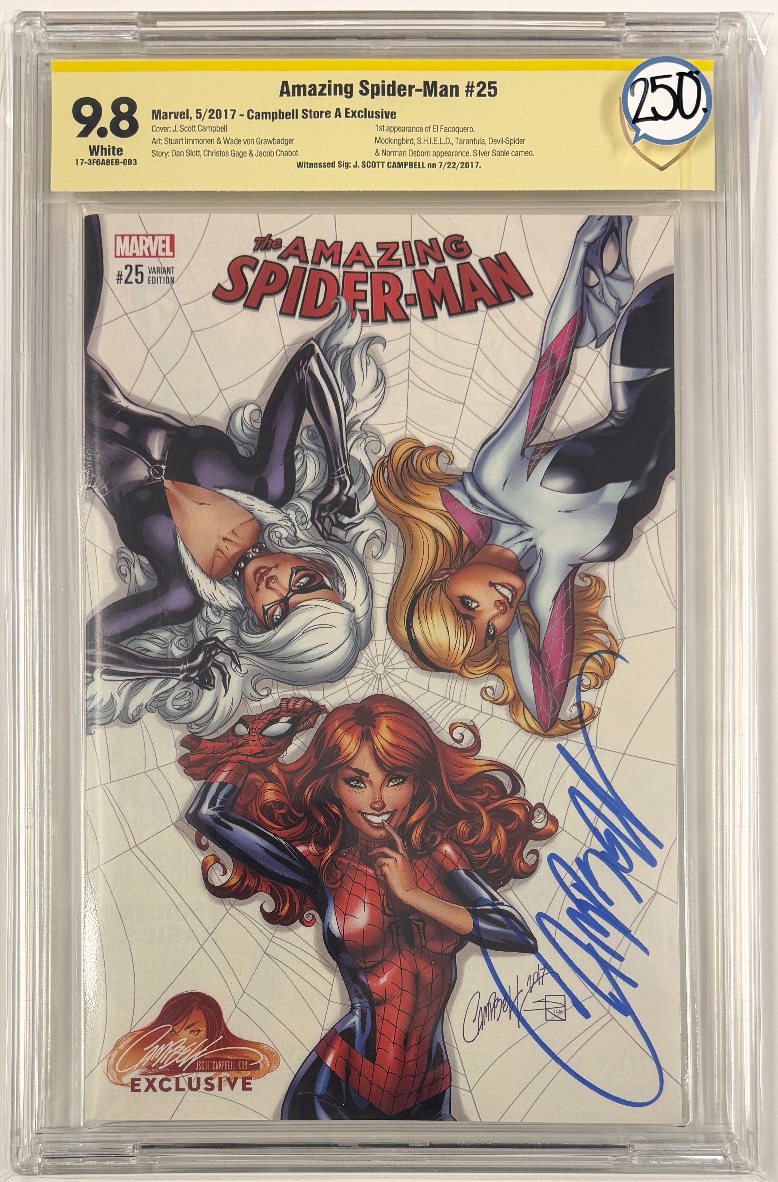 Amazing Spider-Man Vol.5 #25 CBCS 9.8 Signed by J. Scott Campbell