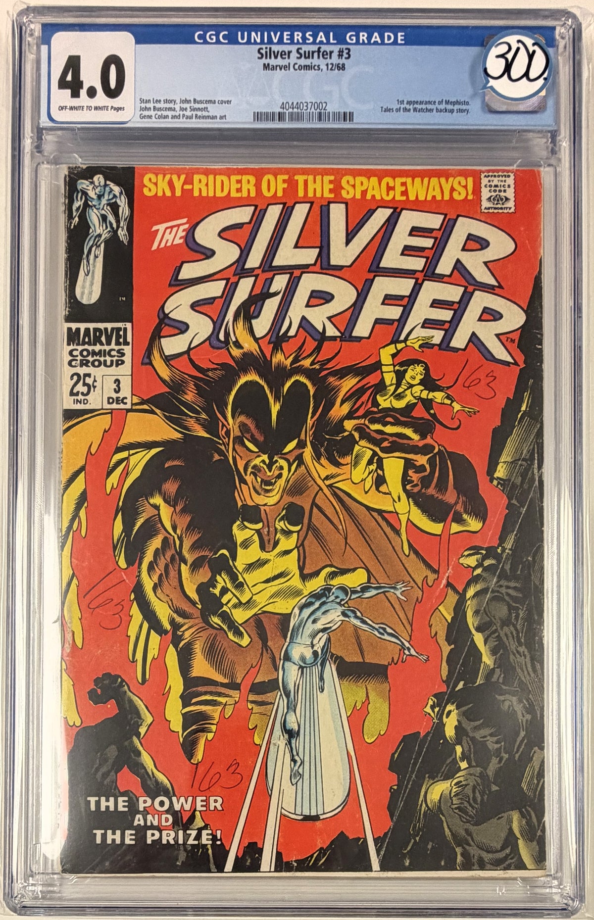 Silver Surfer Vol.1 #3 CGC 4.0