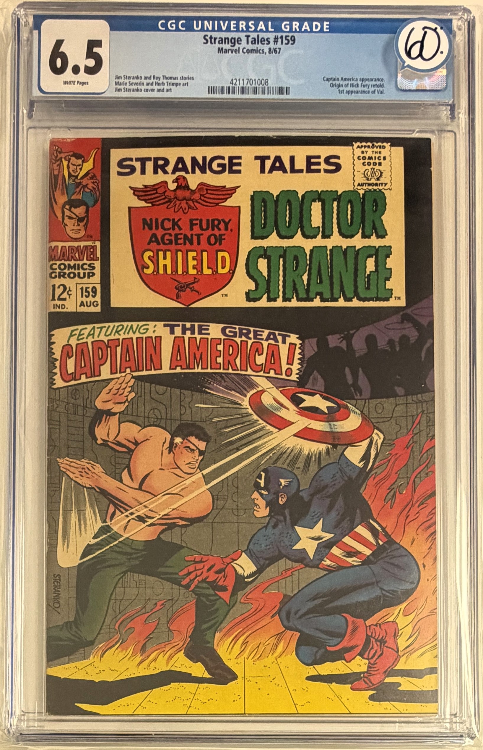 Strange Tales Vol.1 #159 CGC 6.5