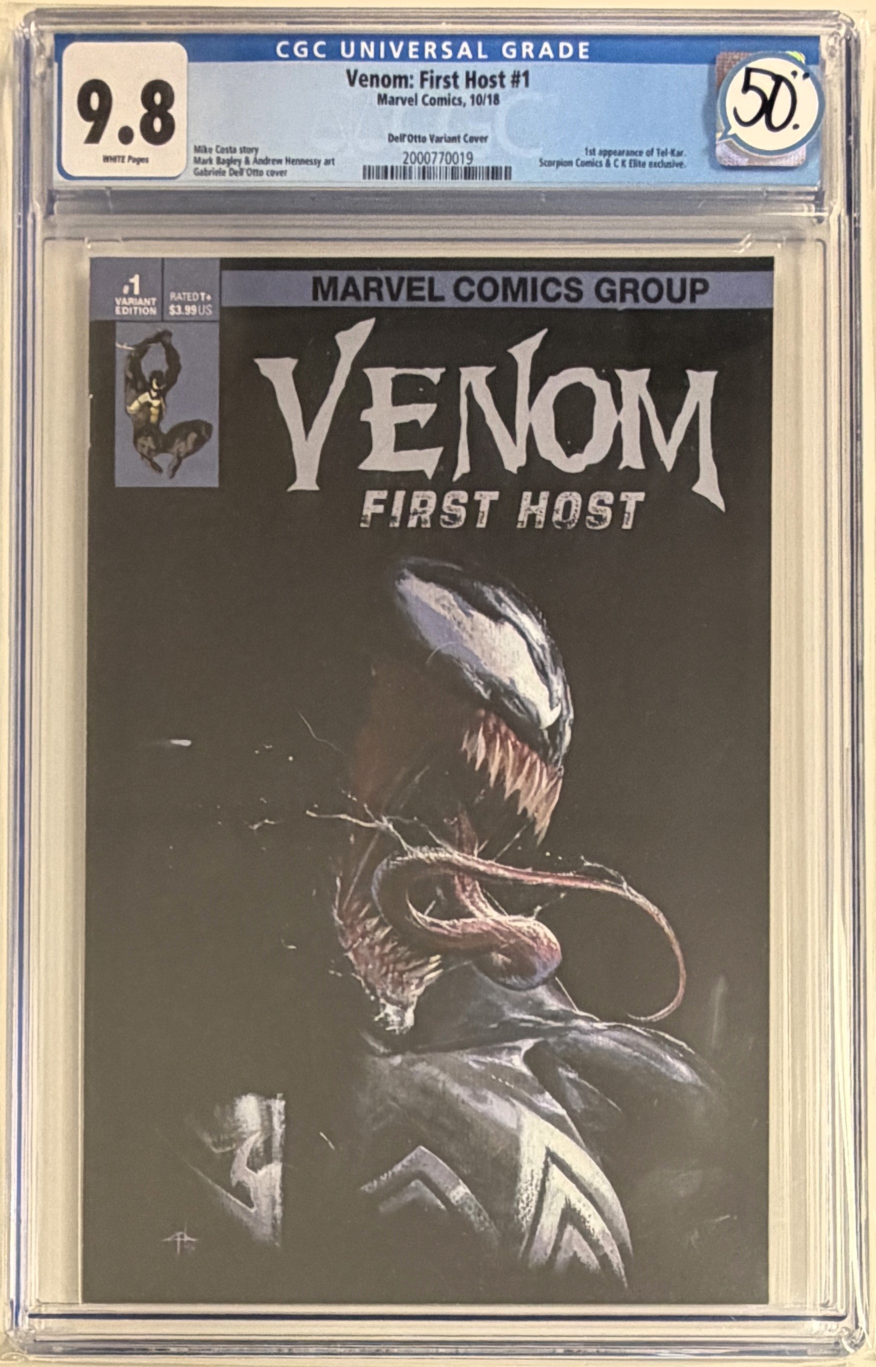 Venom First Host (2018) #1 CGC 9.8