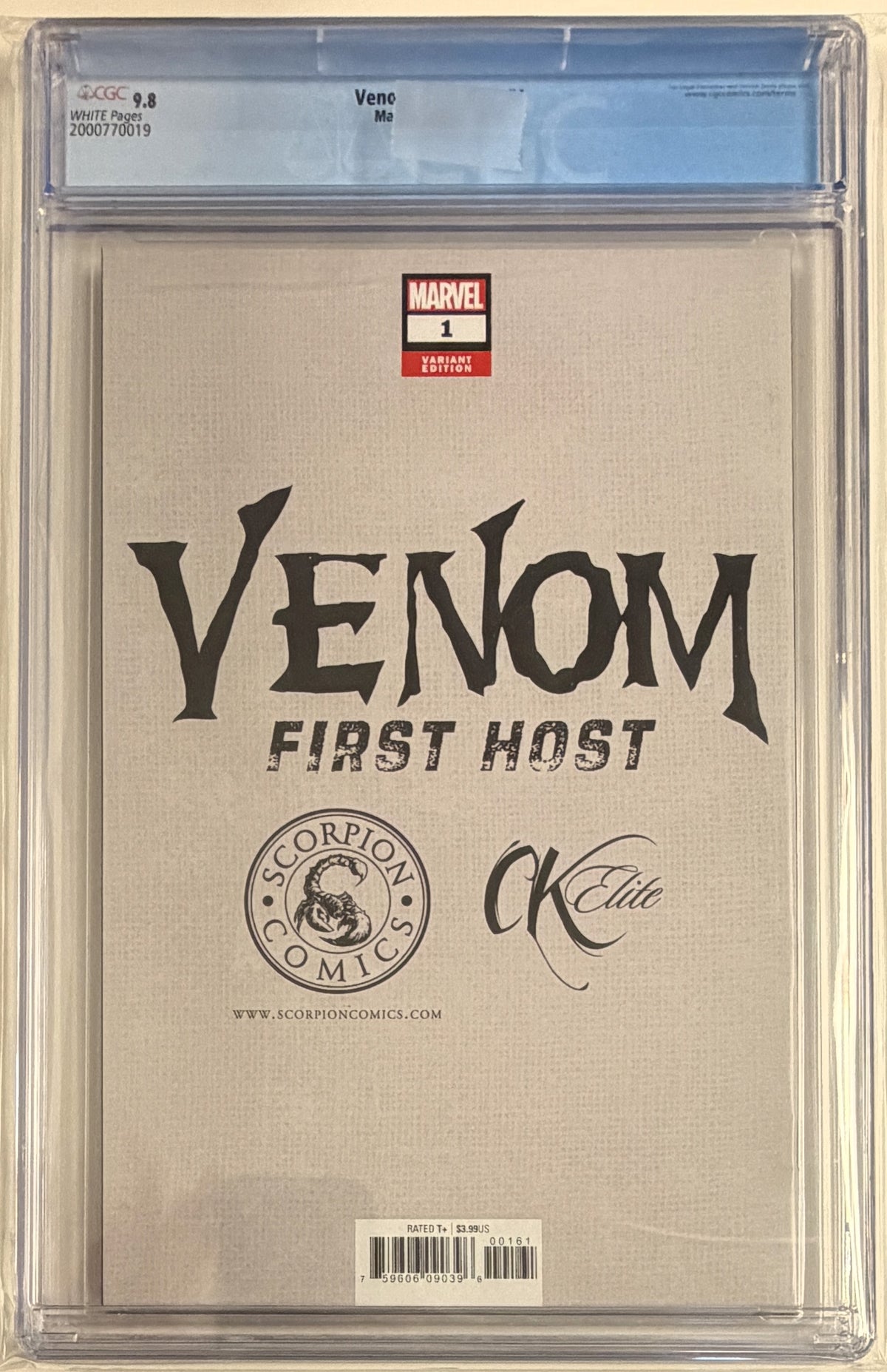 Venom First Host (2018) #1 CGC 9.8