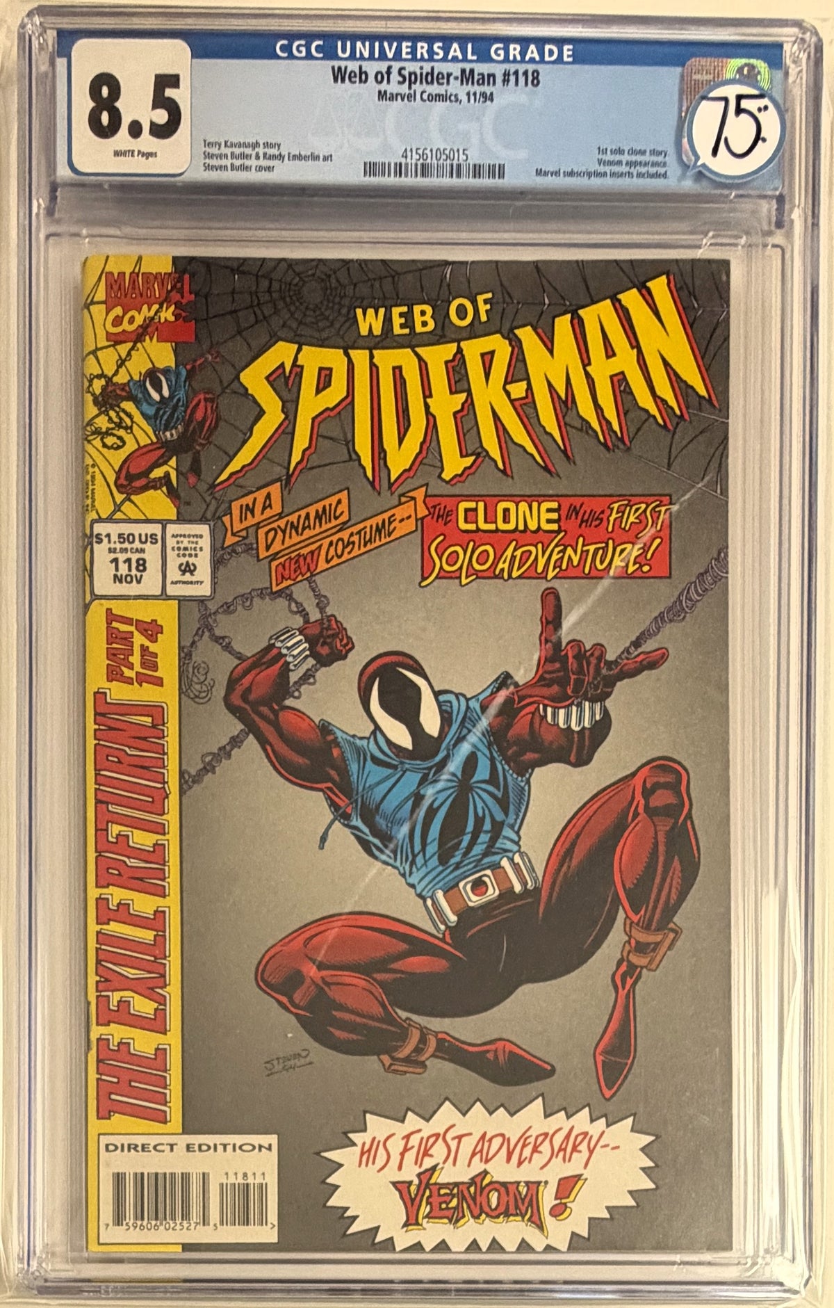 Web of Spider-Man Vol.1 #118 CGC 8.5