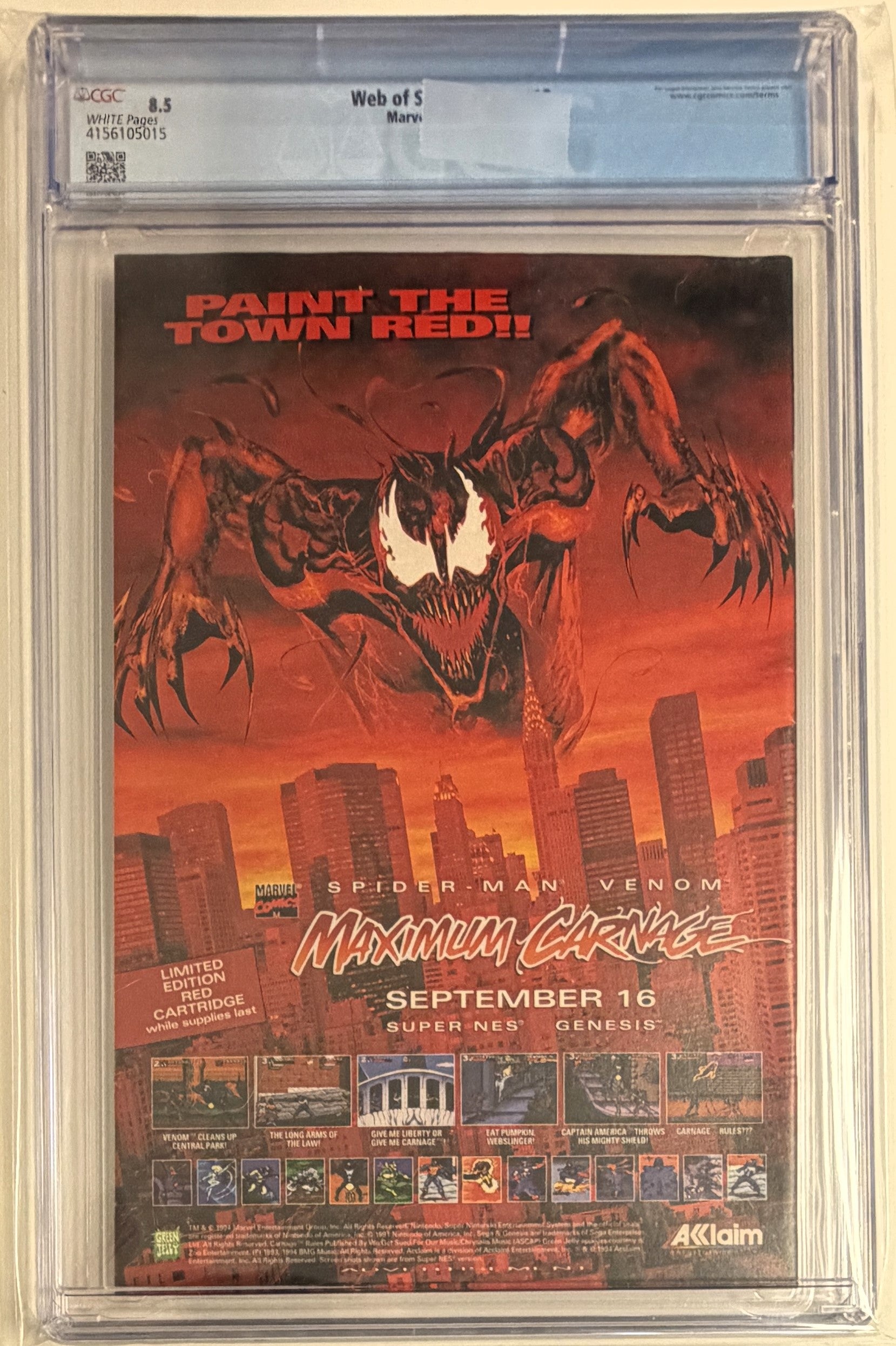 Web of Spider-Man Vol.1 #118 CGC 8.5