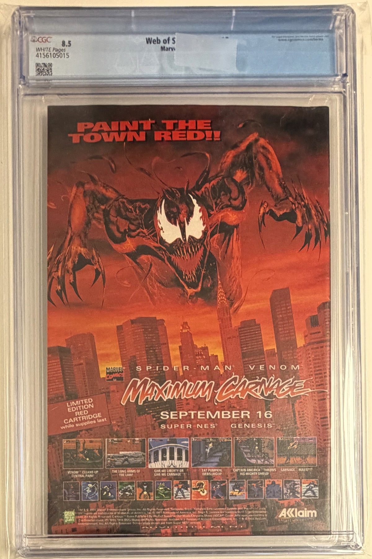 Web of Spider-Man Vol.1 #118 CGC 8.5