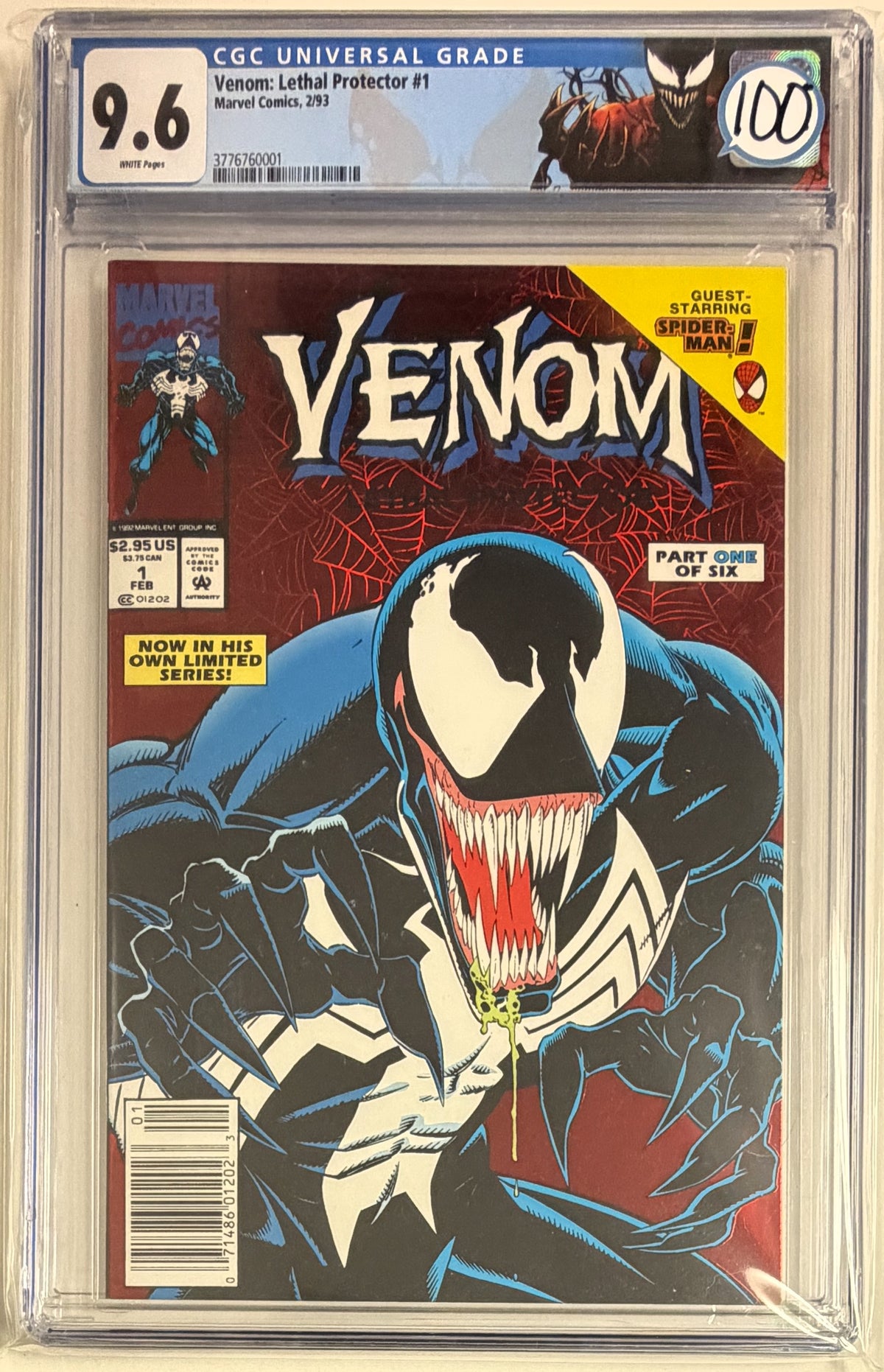Venom Lethal Protector (1993) #1 CGC 9.6