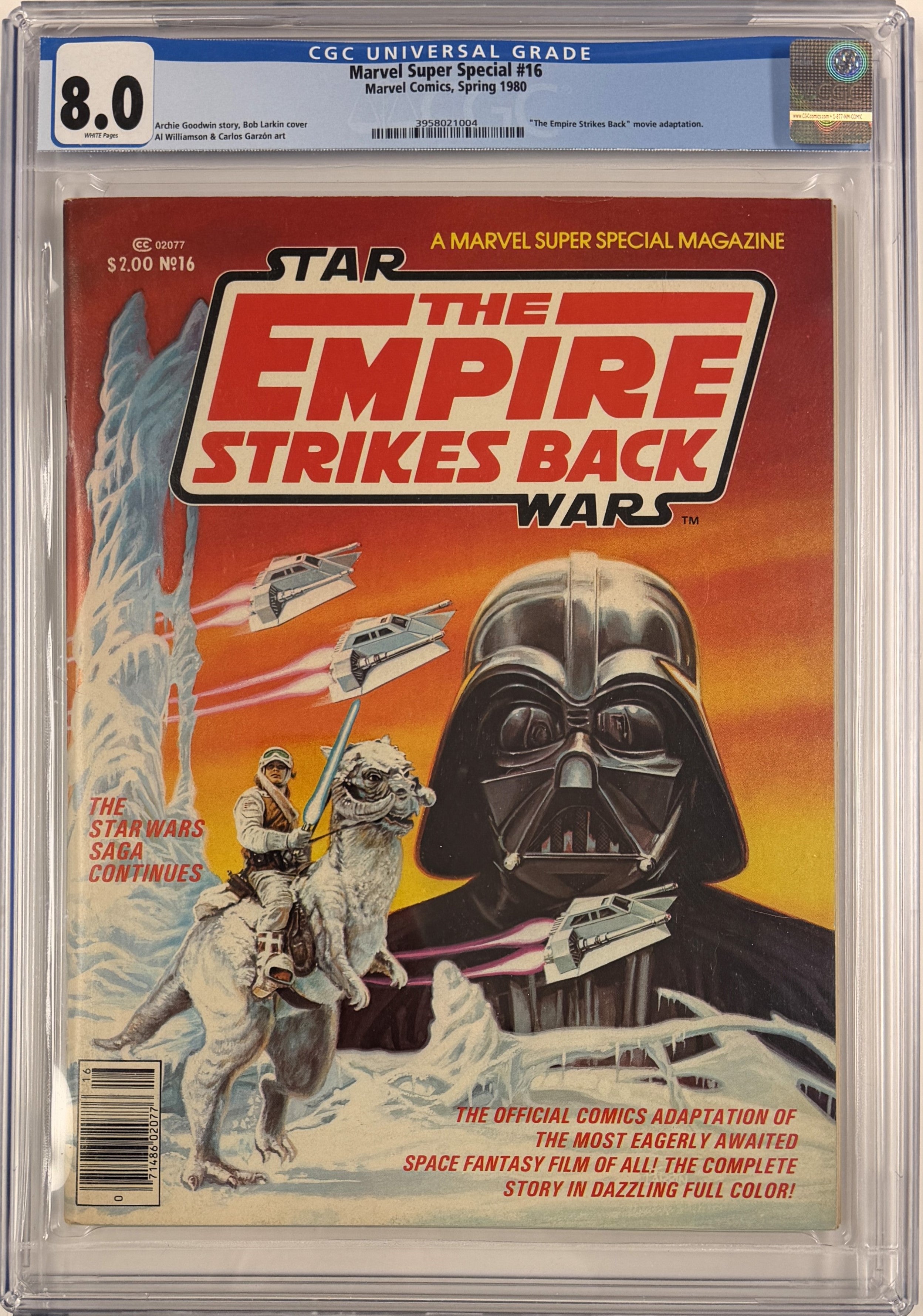 Marvel Comics Super Special (1977) #16 CGC 8.0