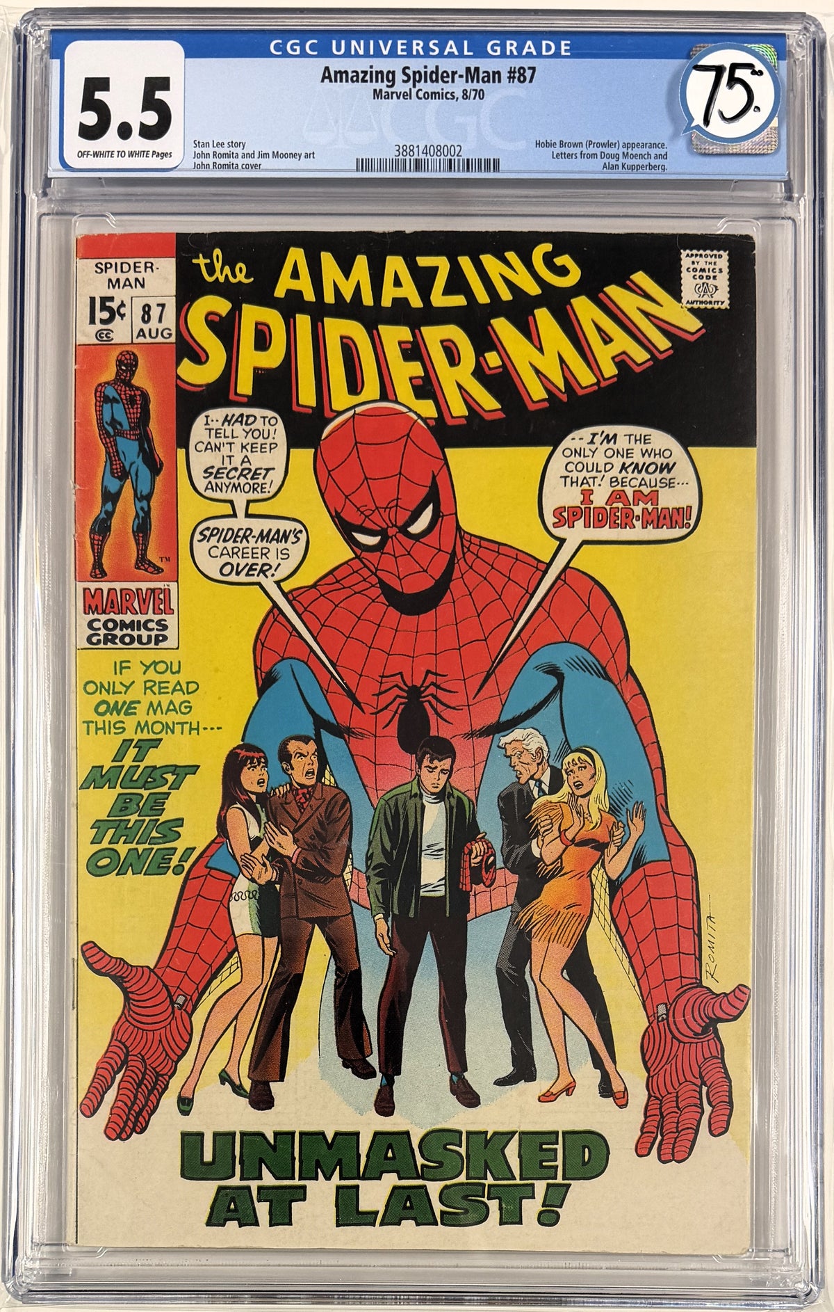 Amazing Spider-Man Vol.1 #87 CGC 5.5