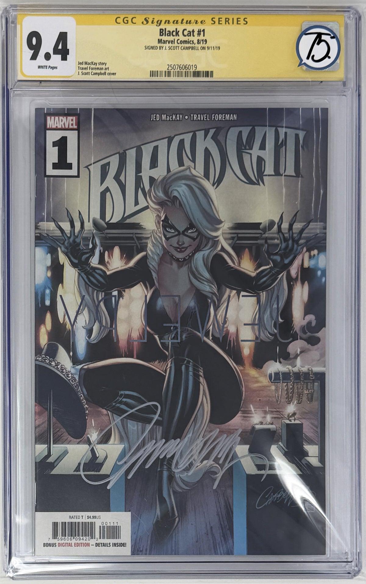 Black Cat Vol.3 #1 CGC 9.4 Signature Series