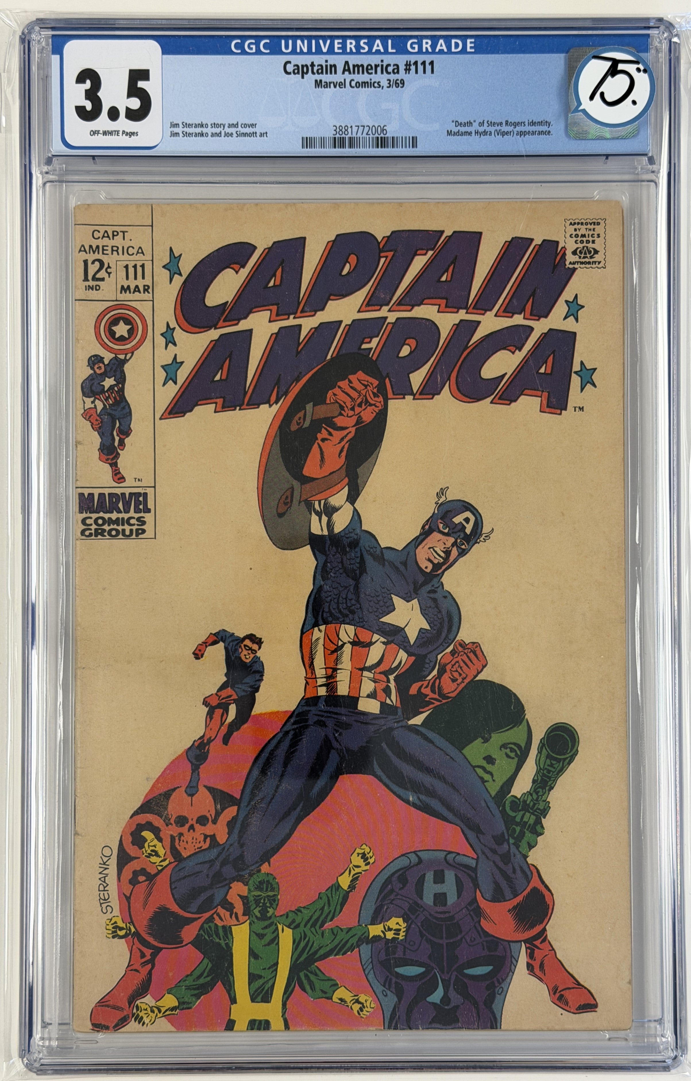 Captain America Vol.1 #111 CGC 3.5