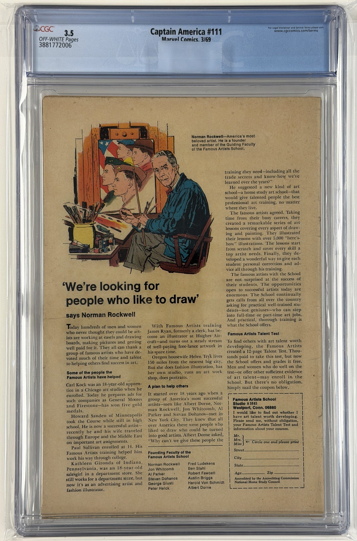 Captain America Vol.1 #111 CGC 3.5