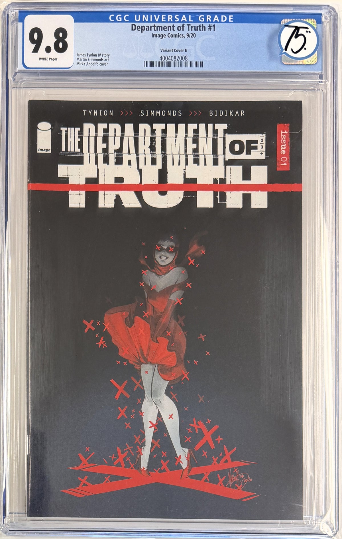 Department of Truth (2020) #1 CGC 9.8 Mirka Andolfo Variant
