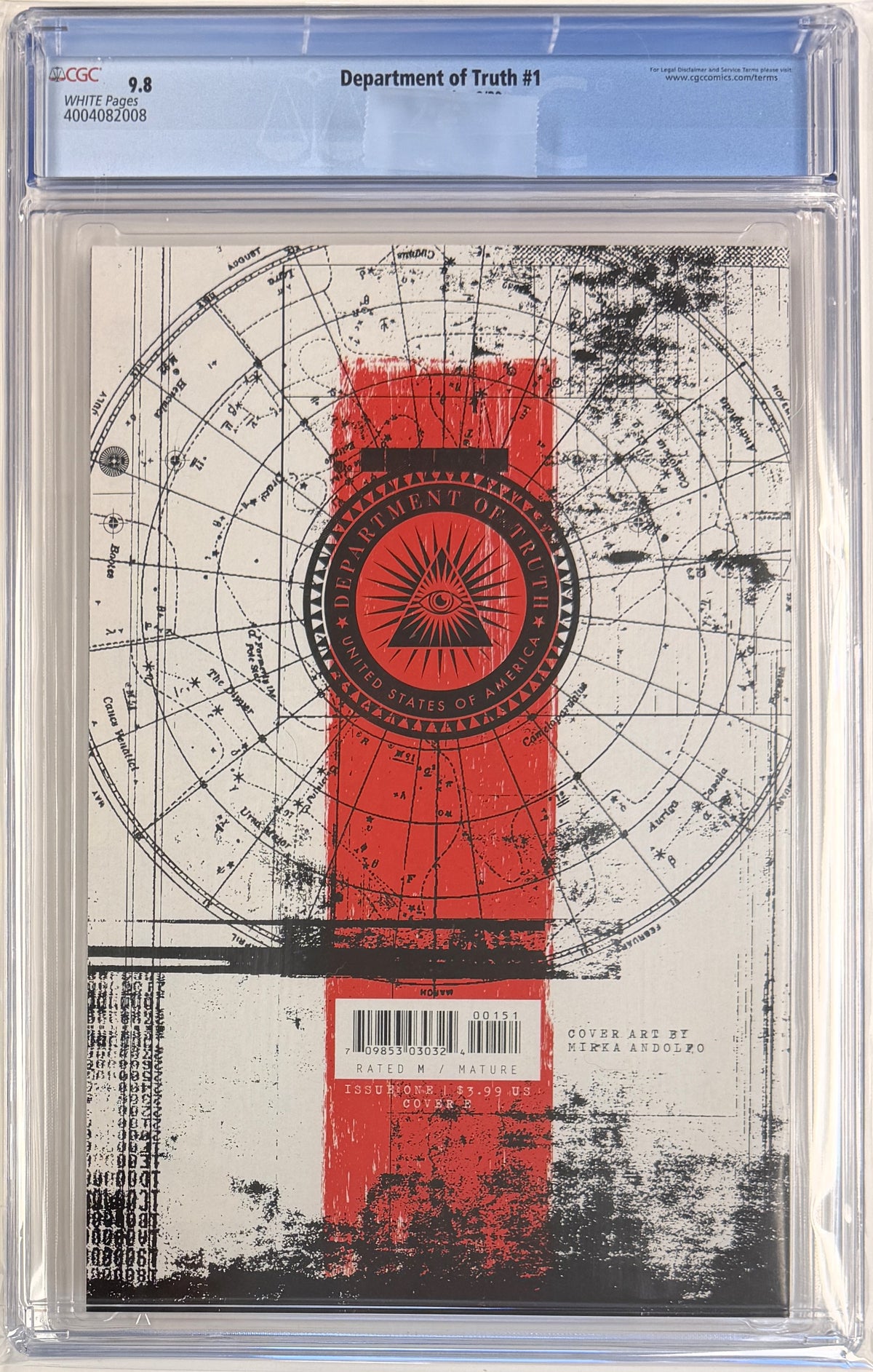Department of Truth (2020) #1 CGC 9.8 Mirka Andolfo Variant