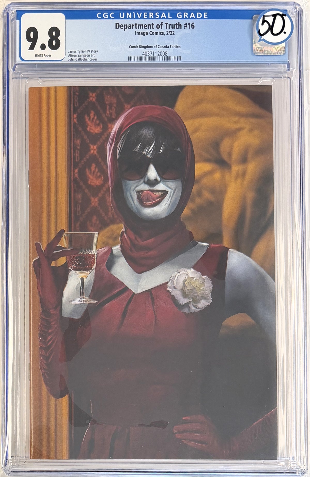 Department of Truth (2020) #16 CGC 9.8 Comic Kingdom of Canada Exclusive