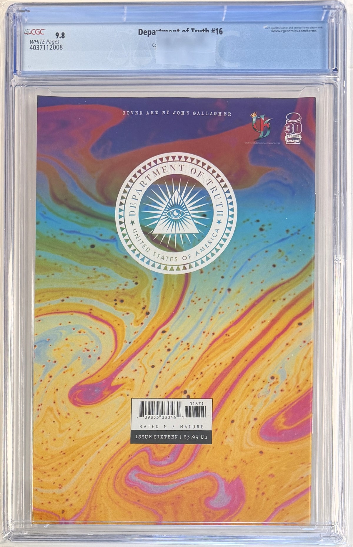 Department of Truth (2020) #16 CGC 9.8 Comic Kingdom of Canada Exclusive