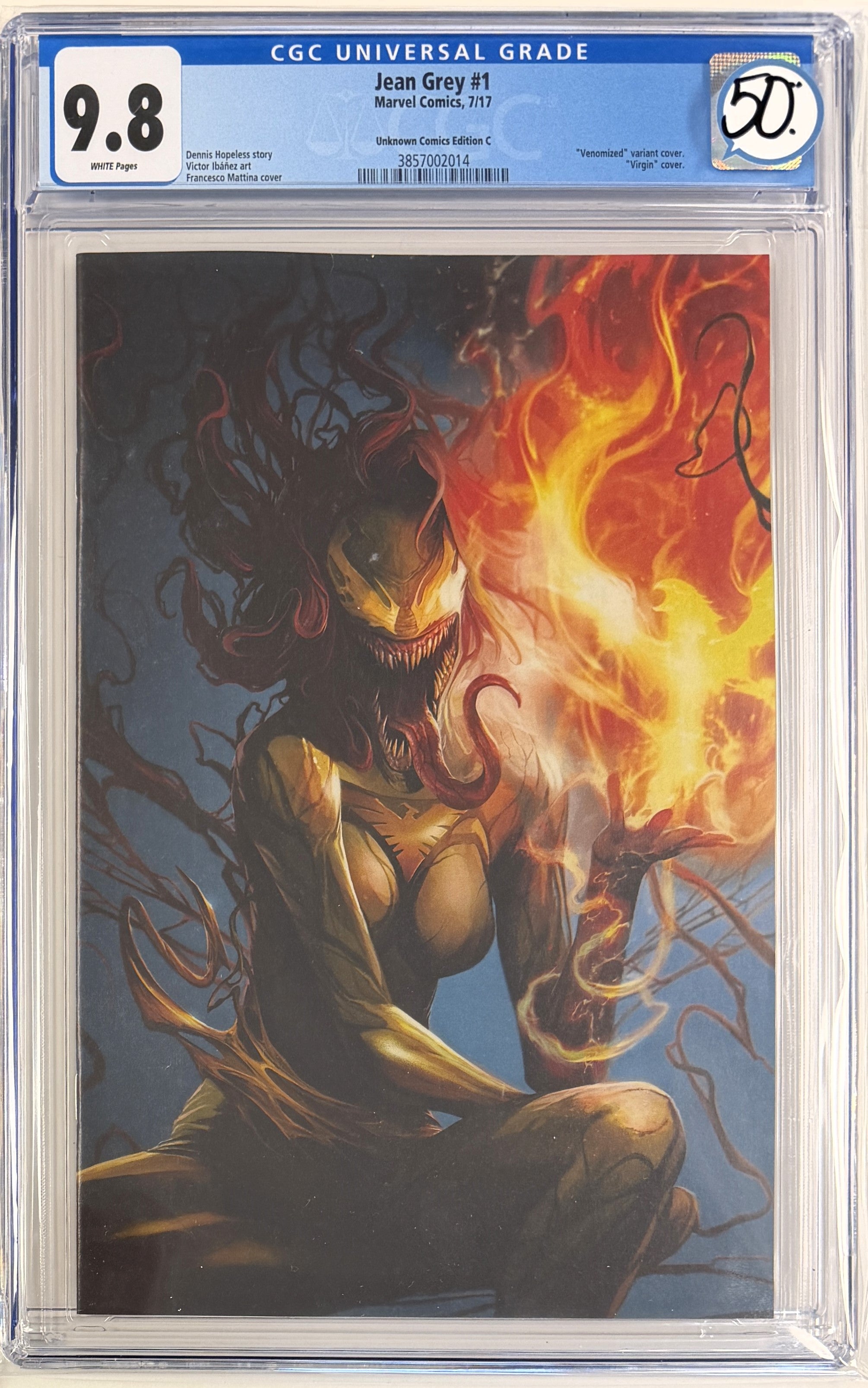 Jean Grey (2017) #1 CGC 9.8 Unknown Comics Exclusive