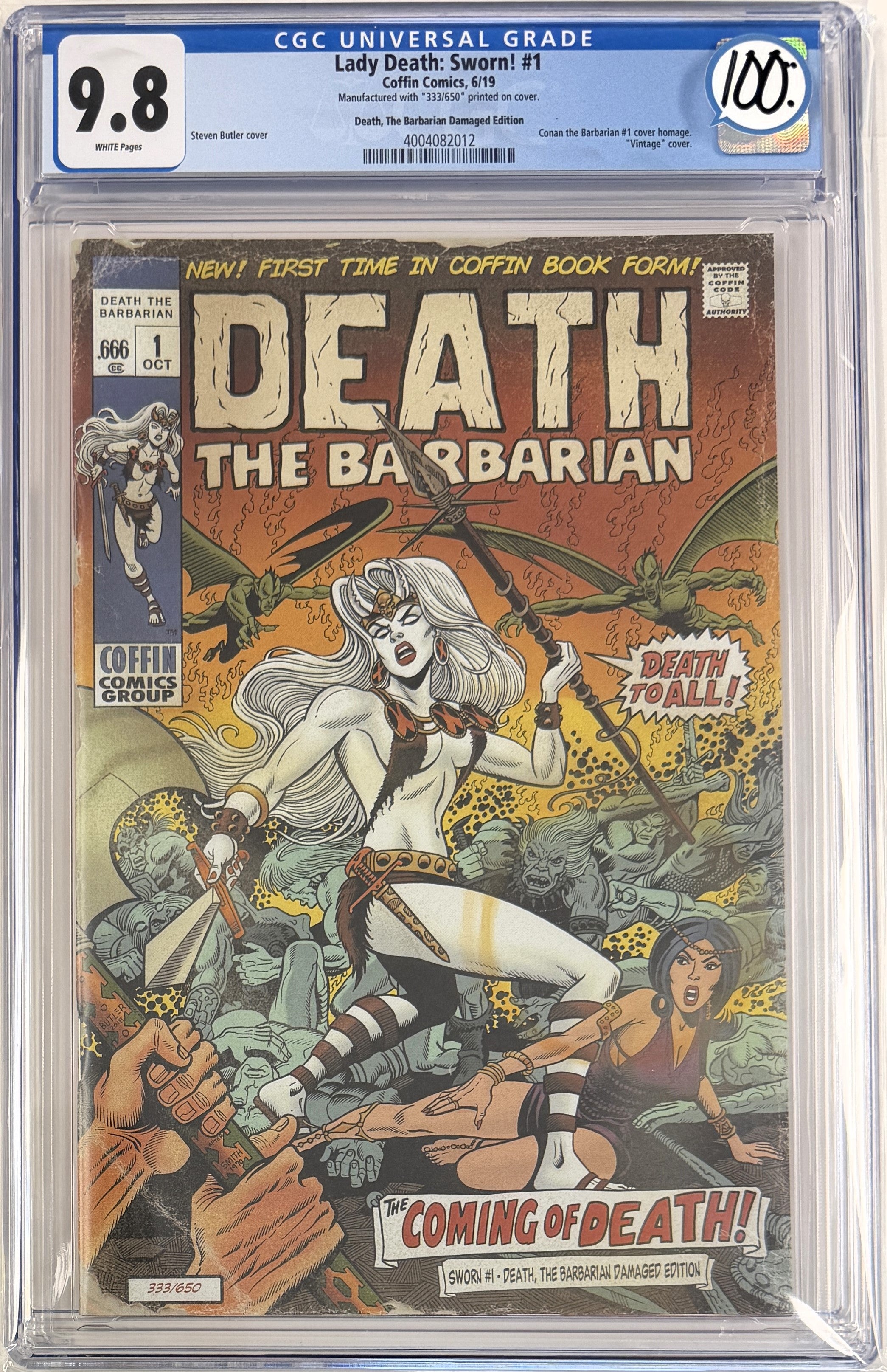 Lady Death Sworn! (2018) #1 CGC 9.8