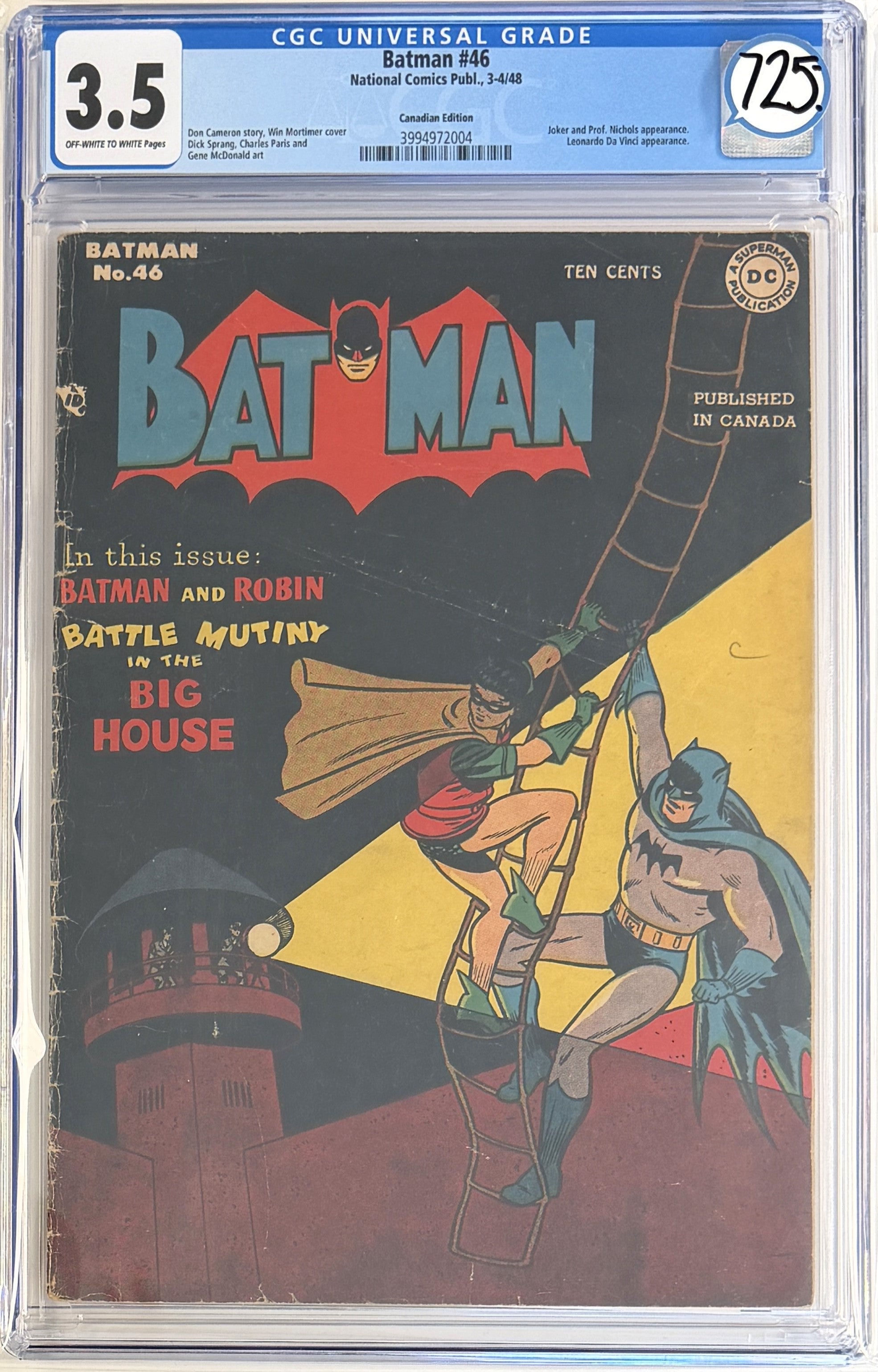 Batman (1940) #46 CGC 3.5 Canadian Edition