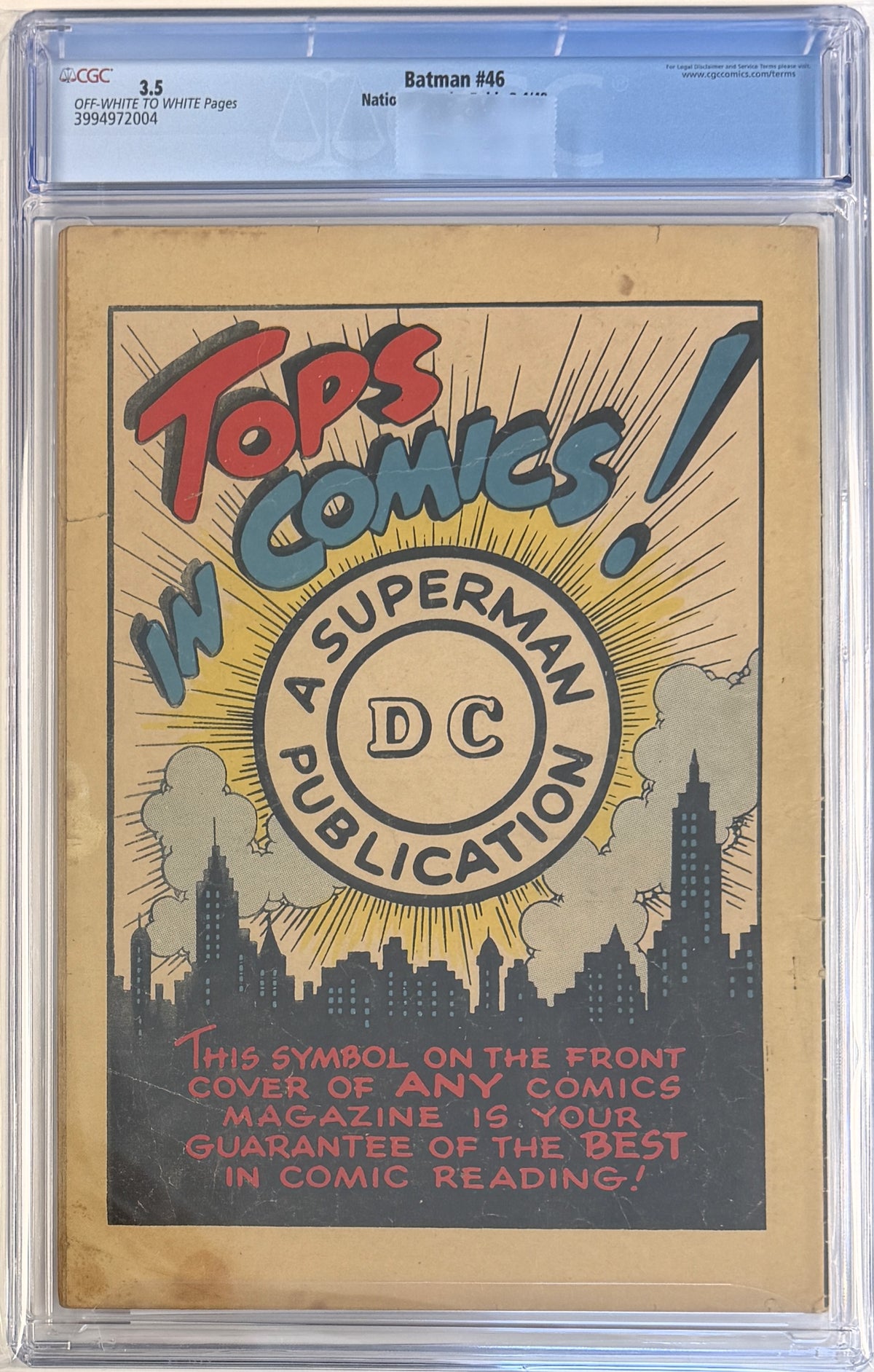 Batman (1940) #46 CGC 3.5 Canadian Edition