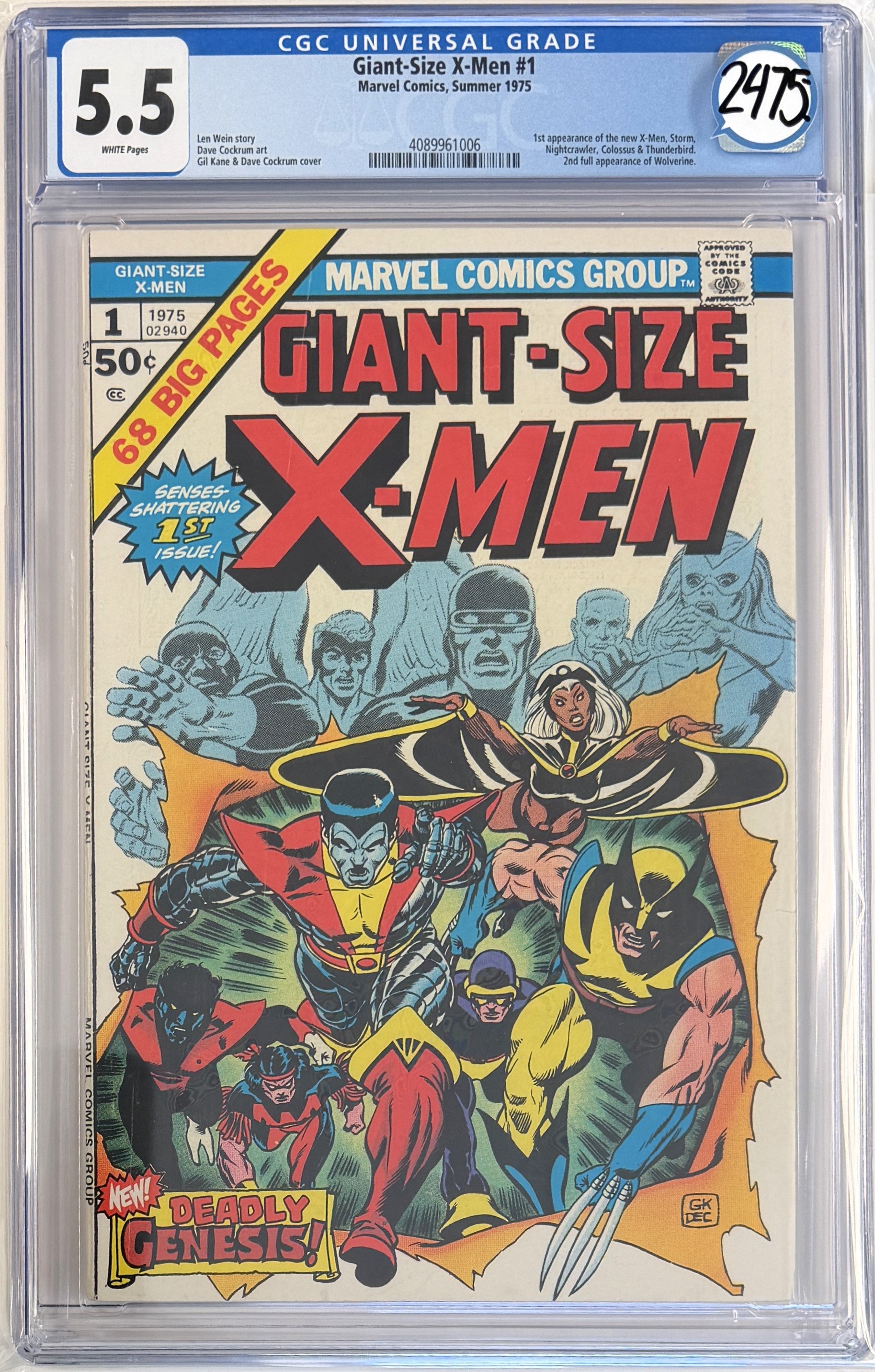 Giant Size X-Men (1975) #1 CGC 5.5