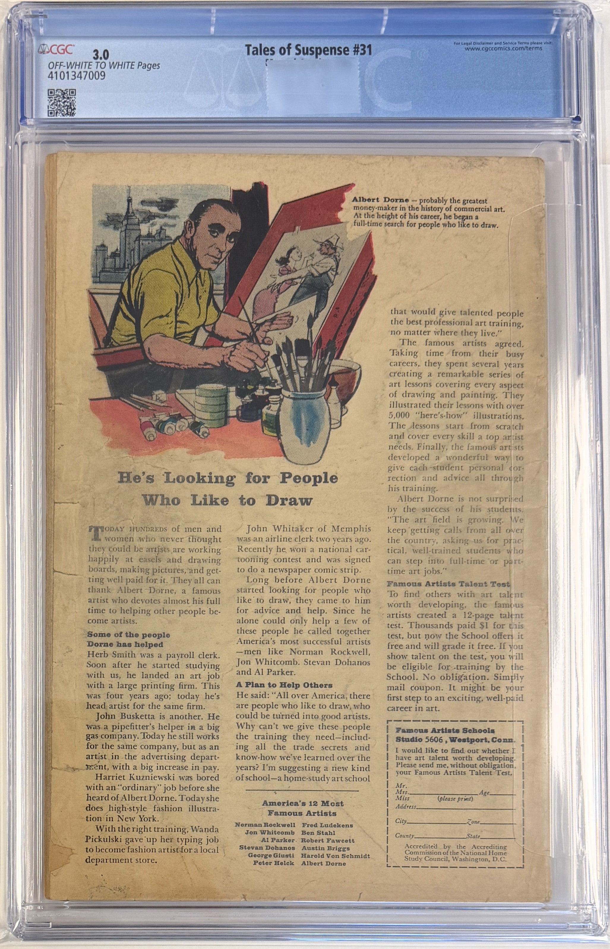 Tales of Suspense #31 CGC 3.0