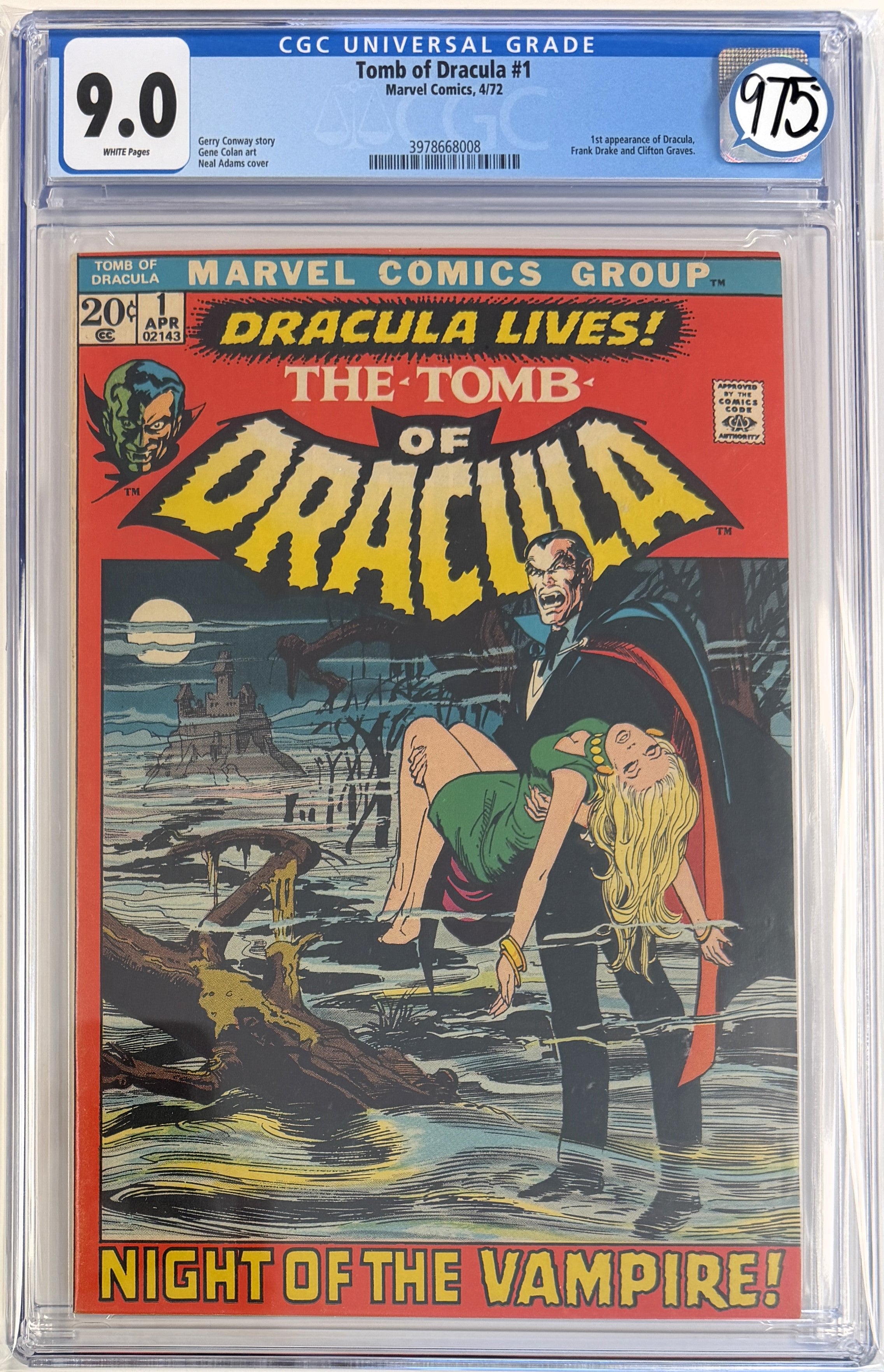 Tomb of Dracula Vol.1 #1 CGC 9.0
