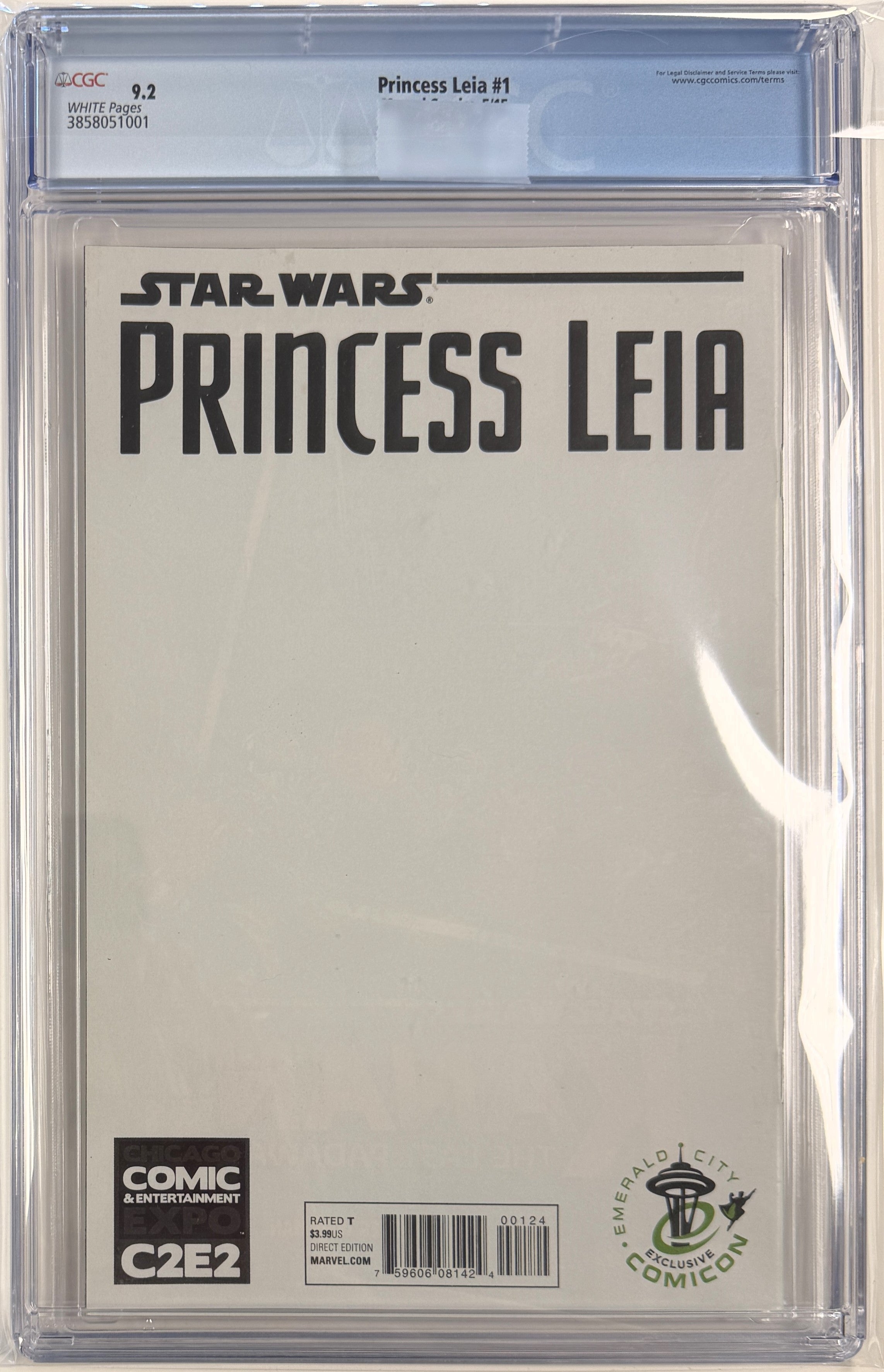 Star Wars: Princess Leia (2015) #1 CGC 9.2 Emerald City Comicon & C2E2 Exclusive