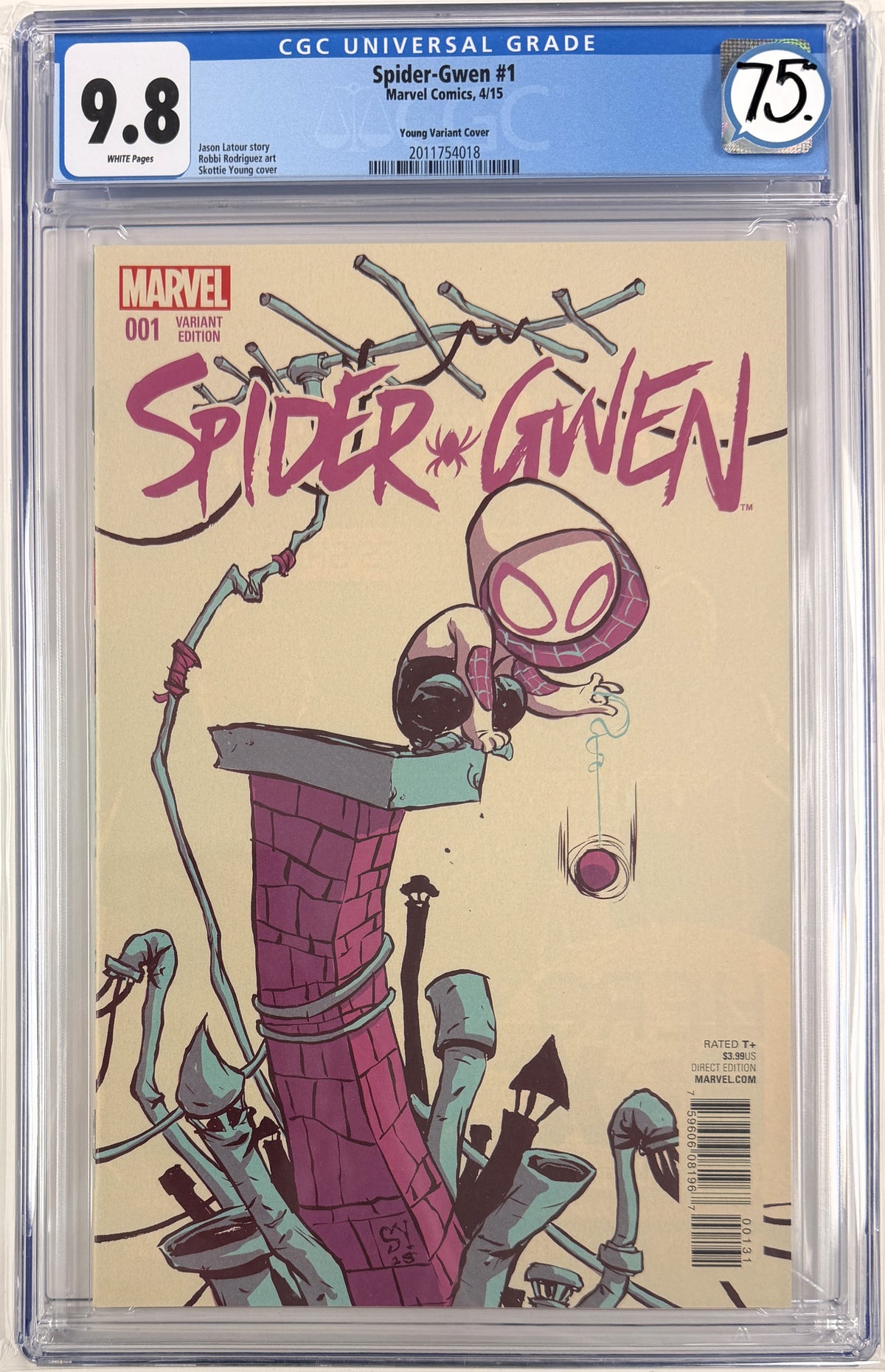 Spider-Gwen Vol.1 #1 CGC 9.8 Skottie Young Variant