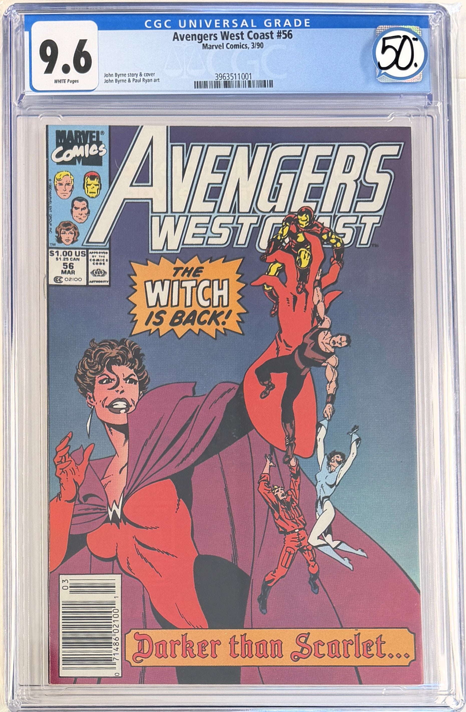 Avengers West Coast (1985) #56 CGC 9.6