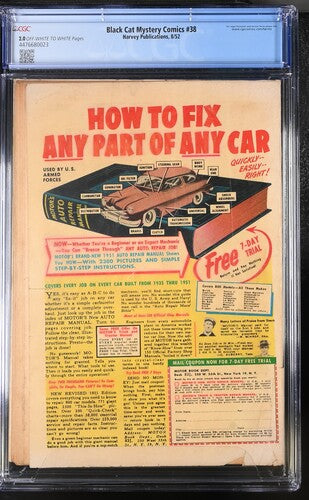 Black Cat Mystery Comics #38 CGC 2.0