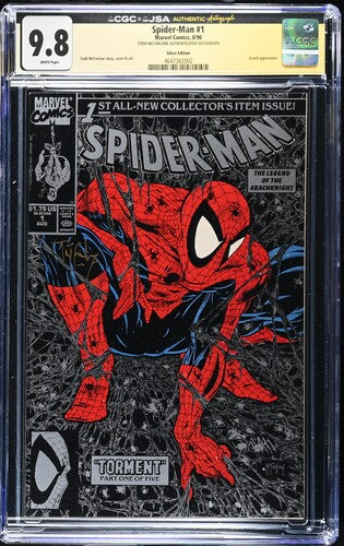 Spider-Man Vol.1 #1 Silver Edition CGC 9.8 signed by Todd Mcfarlane