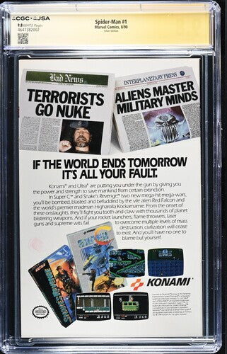 Spider-Man Vol.1 #1 Silver Edition CGC 9.8 signed by Todd Mcfarlane